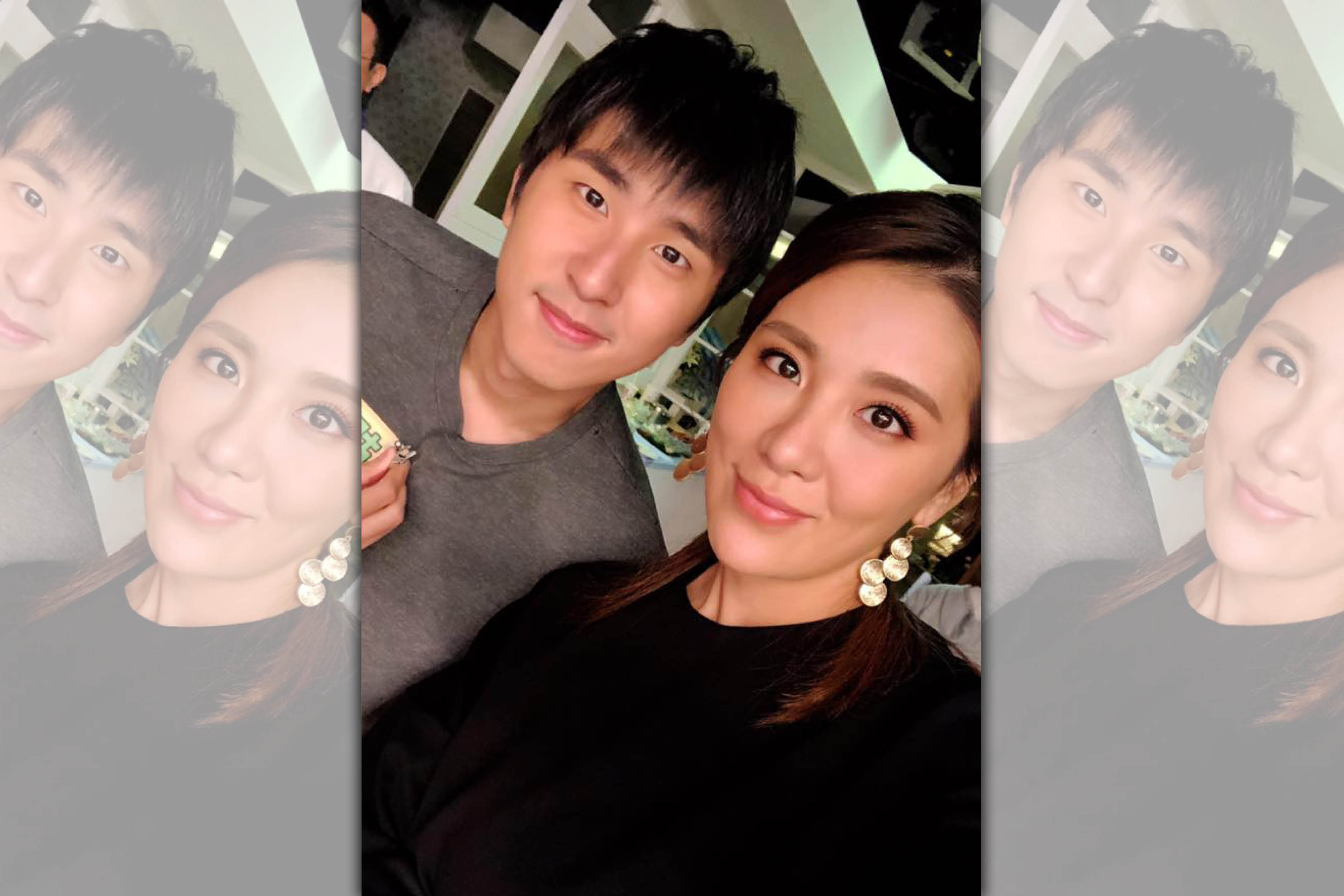 小禎在臉書上PO出一張和弟弟胡釋安的合照，網友認為弟弟「像清純的瓜哥」。（翻攝自小禎臉書）