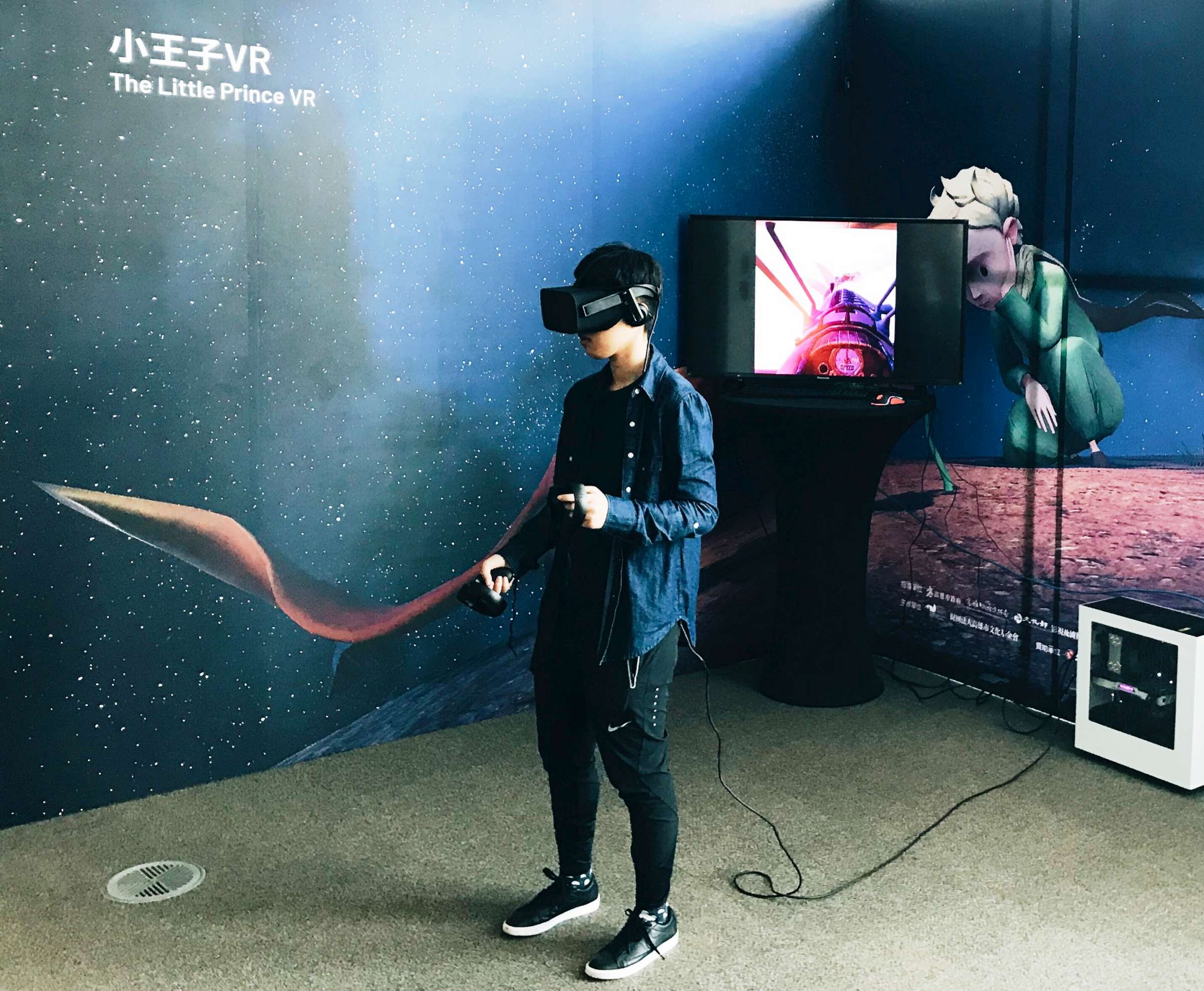 現場的小朋友需要和小王子、小狐狸等熟悉的角色,齊心協力破解任務。(高雄電影節提供)