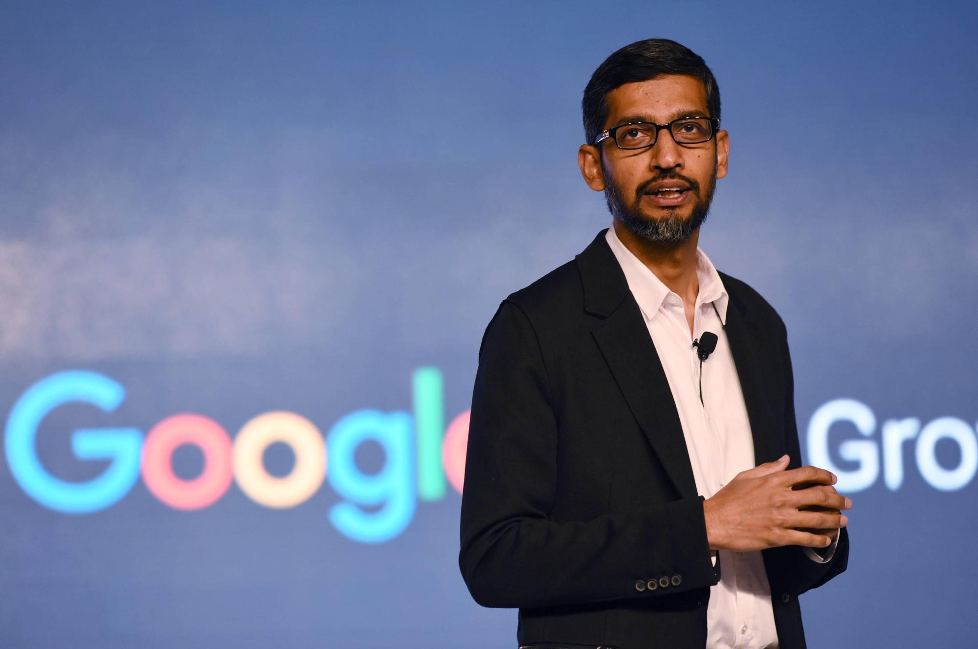 Google執行長桑德爾．皮查伊針對性騷案做出回應。（東方IC）