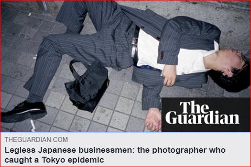 Jaszczuk的一系列日本上班族仆街照引起媒體的注意。（翻攝自Pawel Jaszczuk臉書）