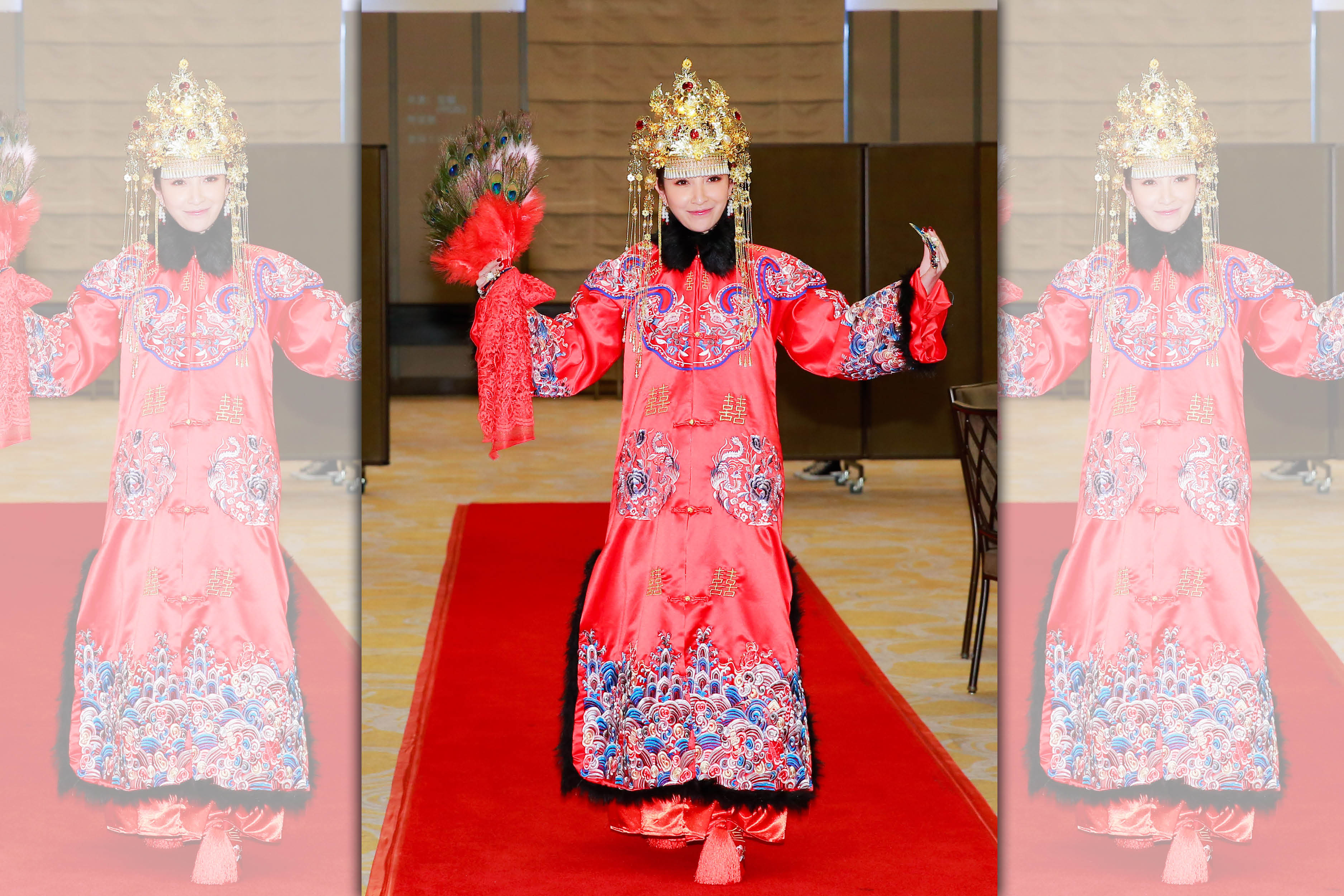 許維恩加盟新東家，披上古典嫁衣裳出場，象徵嫁入新公司。