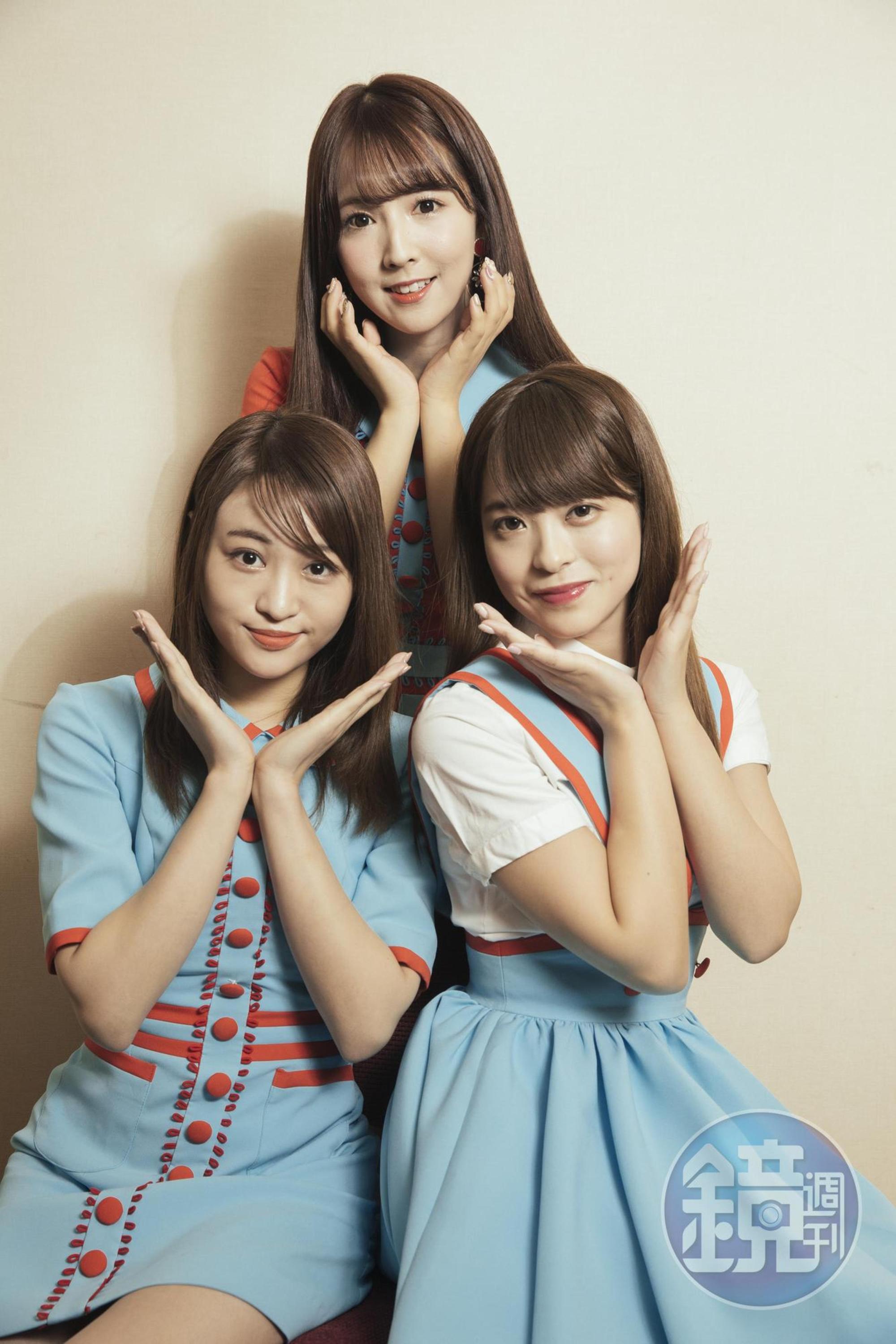 3名成員都喜歡韓國女團TWICE,三上悠亞(中)甚至多次去觀賞她們的演唱會。