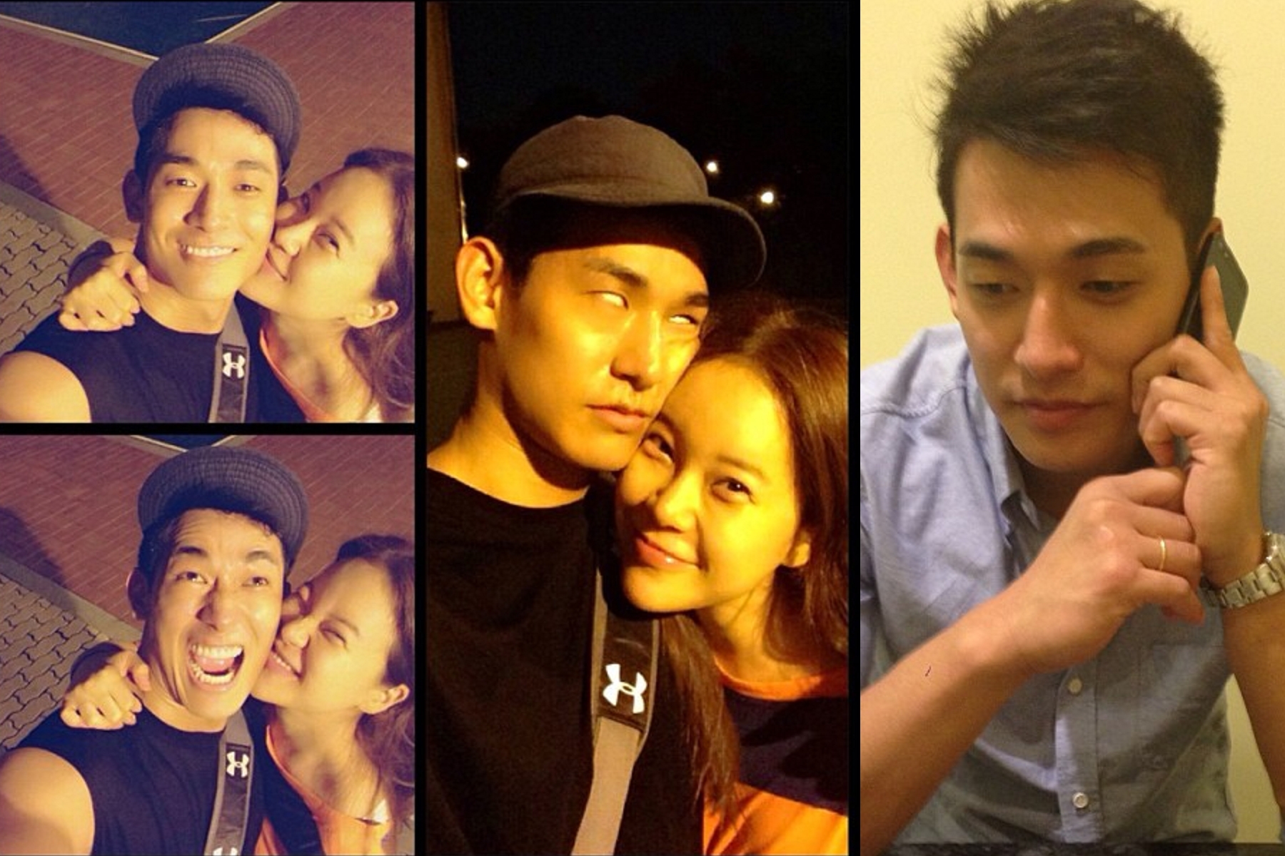 白智榮與鄭錫元相差9歲姐弟戀結婚，育有一女；現傳出鄭錫元（右圖）吸毒，韓檢不滿判刑過輕提起上訴。（翻攝自白智榮IG）