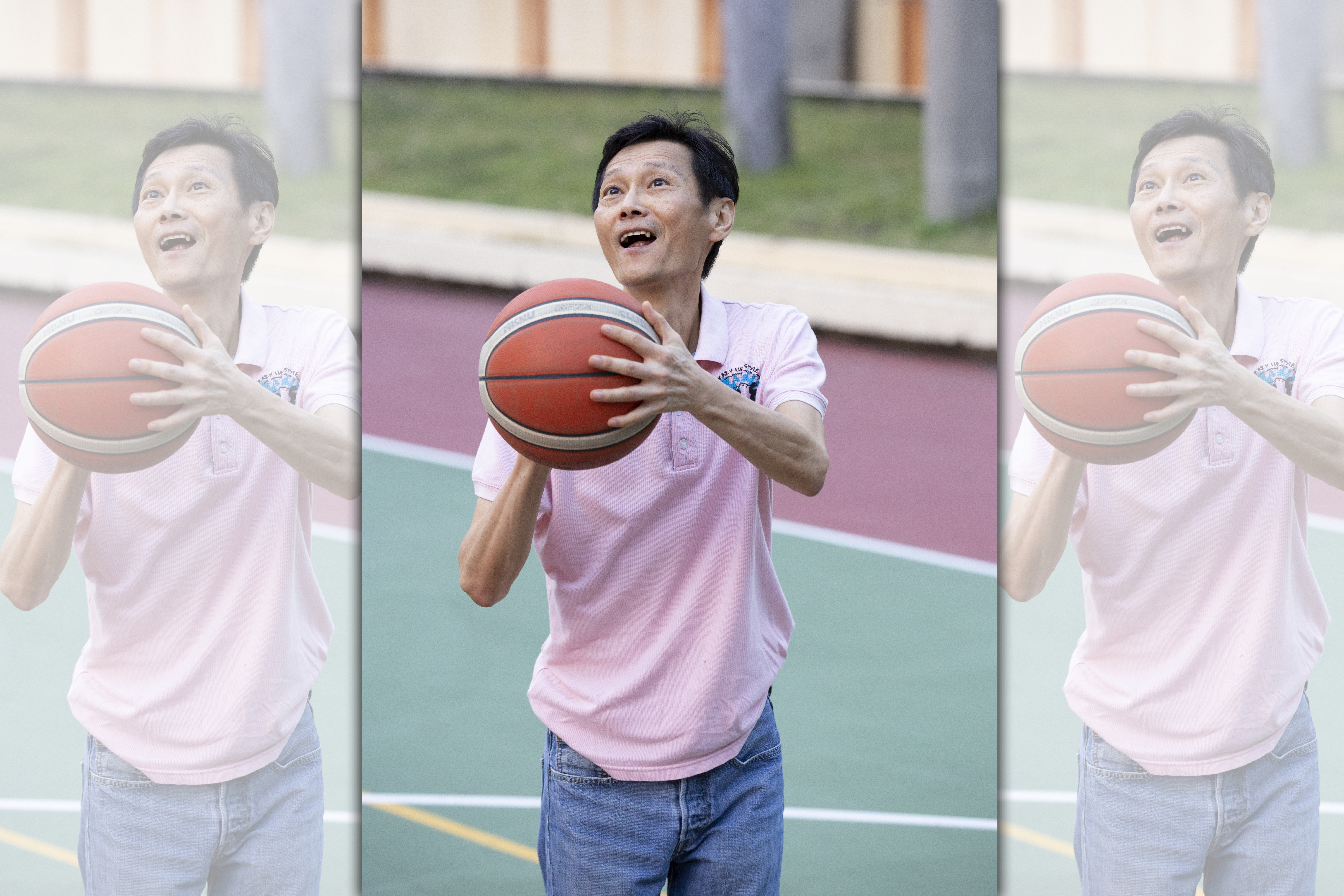 平日愛打籃球的謝士英，常開玩笑自稱是籃球員，股息收入和SBL球員年薪相近。