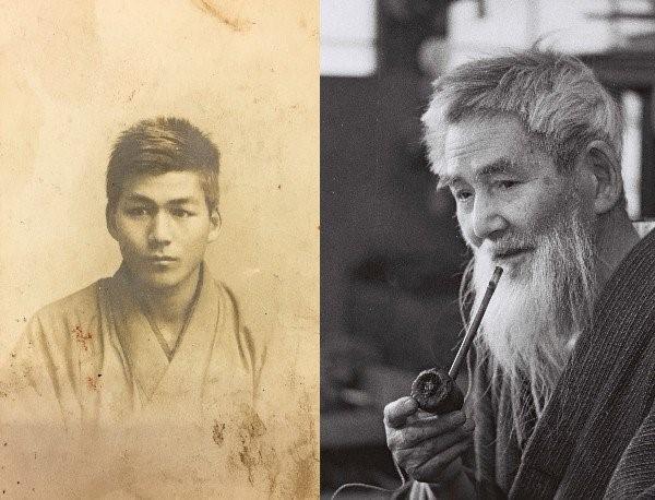 日本傳奇畫家熊谷守一的年輕時代與晚年。（翻攝自東京國立近代美術館twitter）