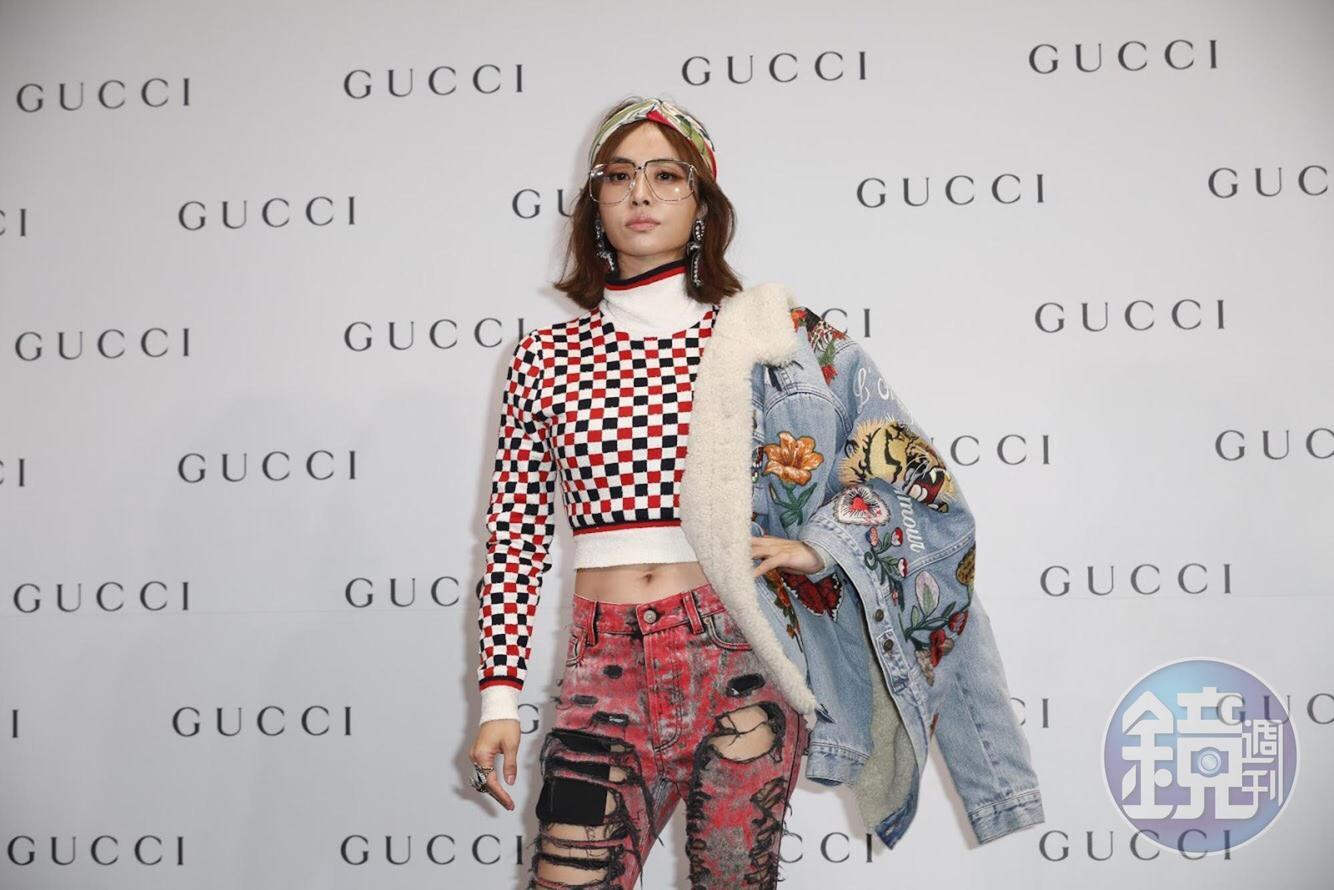 蔡依林完全GUCCI大戶，透露自己「拿」了很多東西回家。