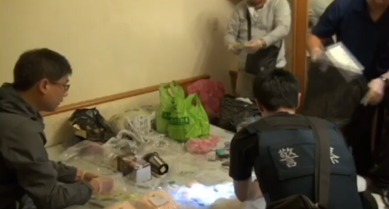 販毒集團成員租屋處遭警方起獲大量毒品。（警方提供）