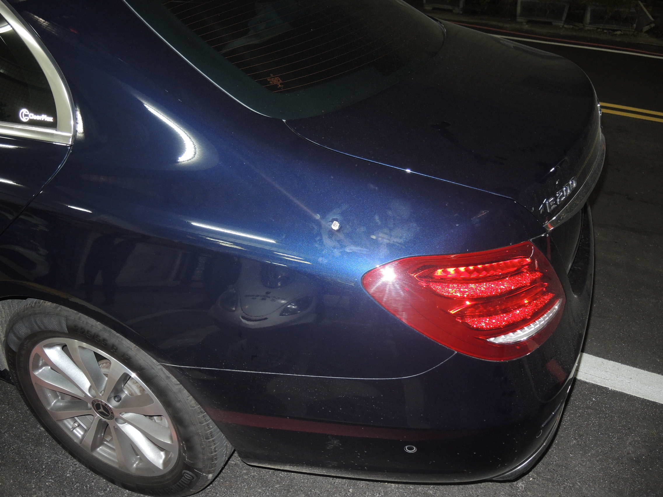 林姓副總駕駛的車輛被開2槍。（翻攝畫面）