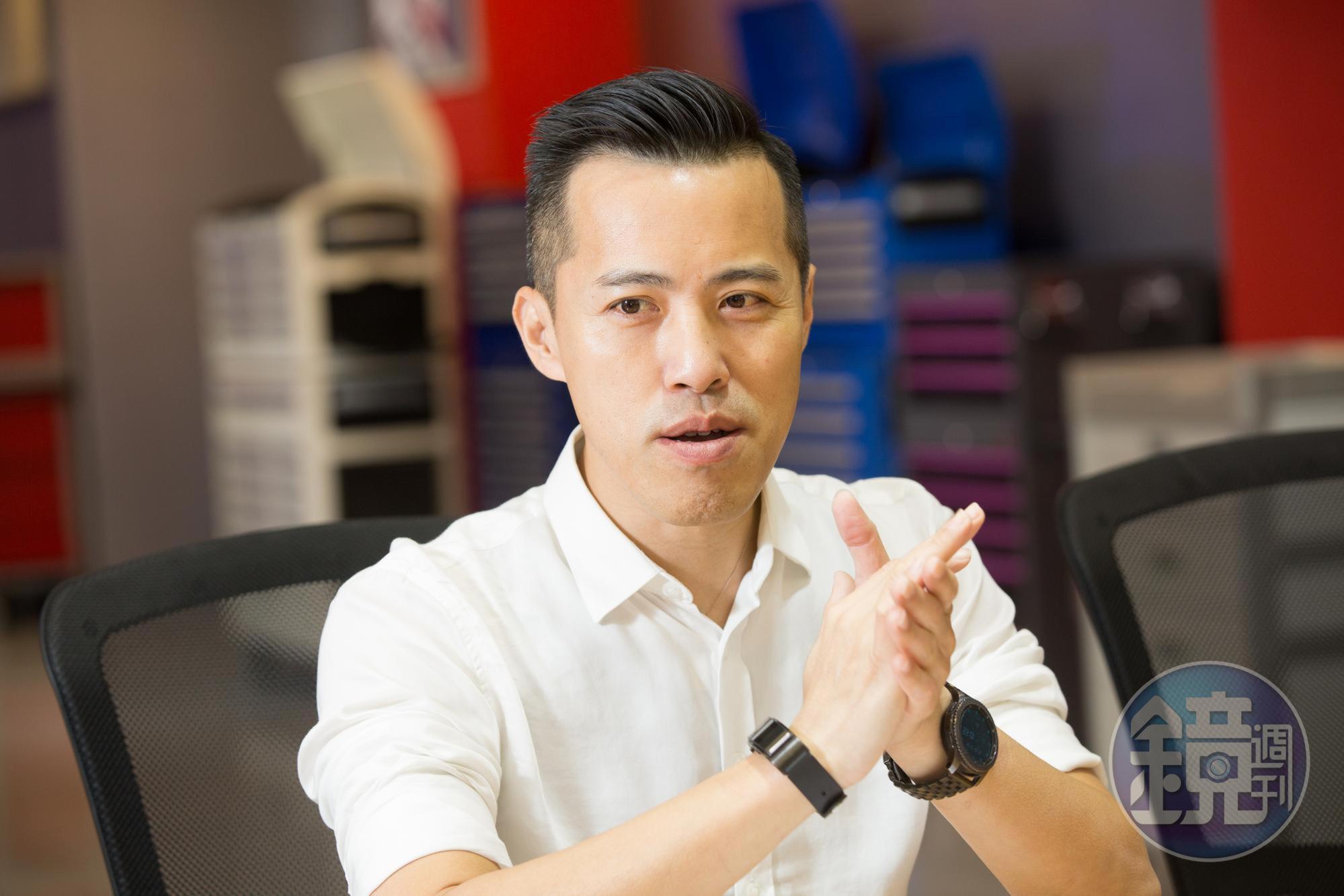 出身台灣工具箱龍頭明昌家族的張庭維說，看棒球是他的紓壓管道之一。