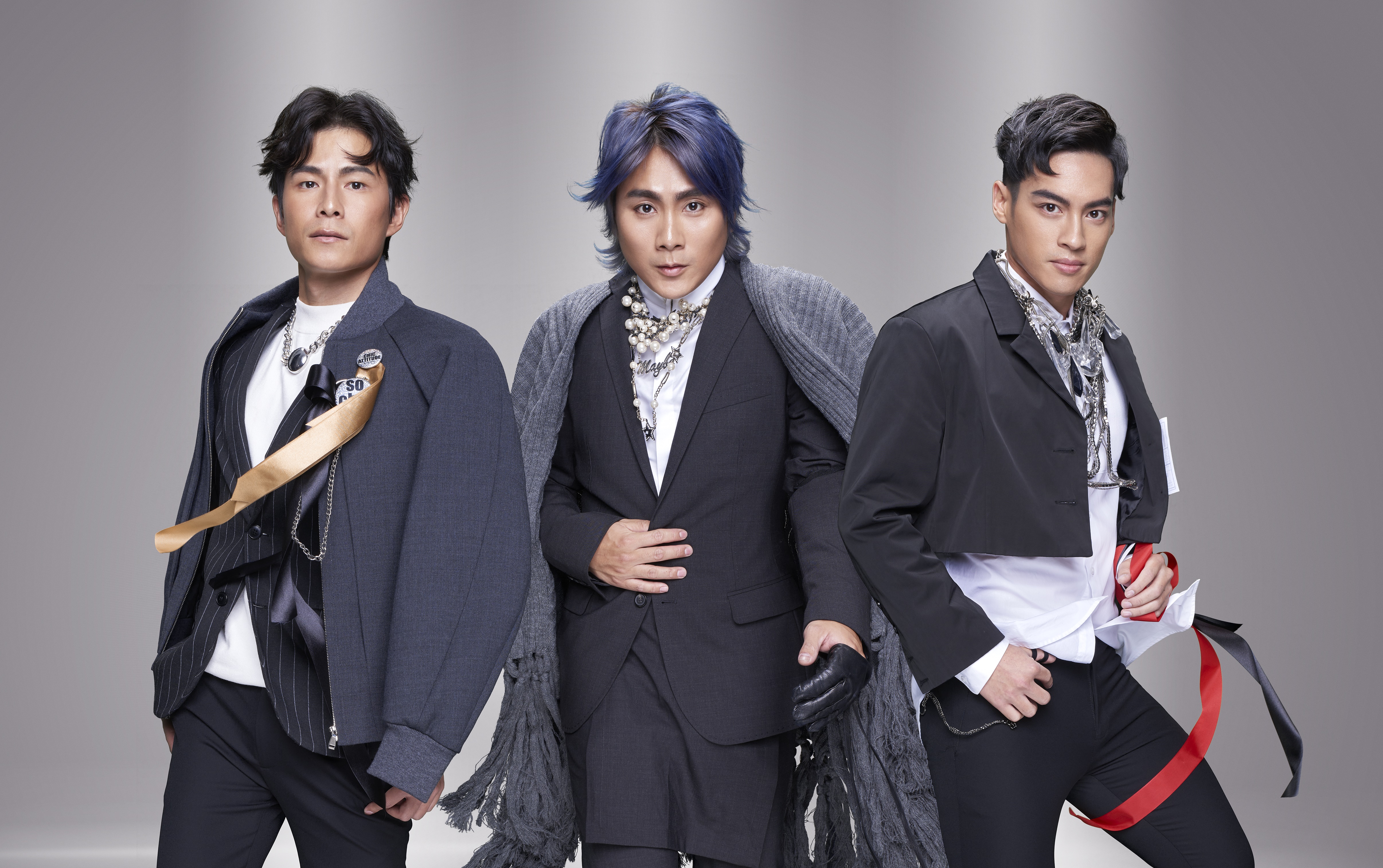 台灣傳奇天團5566將在明年2月23日首次站上台北小巨蛋，團員孫協志、王仁甫、許孟哲微合體開唱。（華貴娛樂提供）