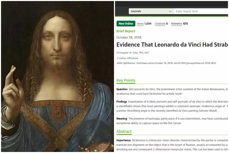 達文西疑有「間歇性斜視」　反成創作優勢