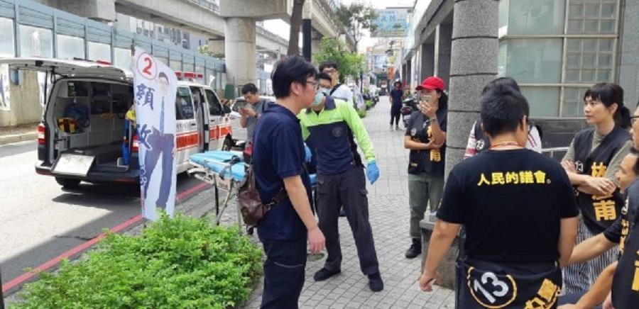 警方立即到場偵辦候選人被打一事。（警方提供）