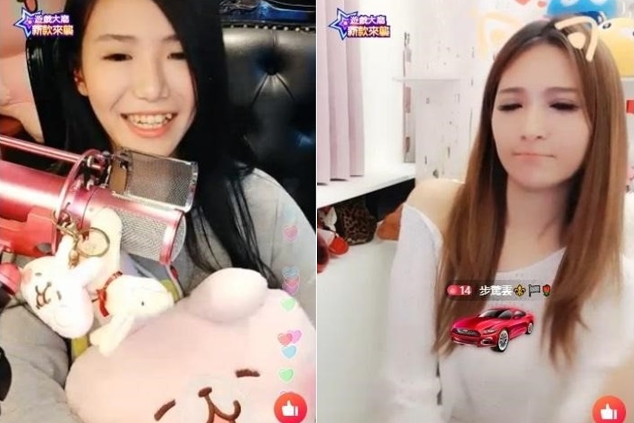 Mi兒、CAT貓兩位主播在Uplive各自累積了上千萬的U幣。（翻攝自Uplive）