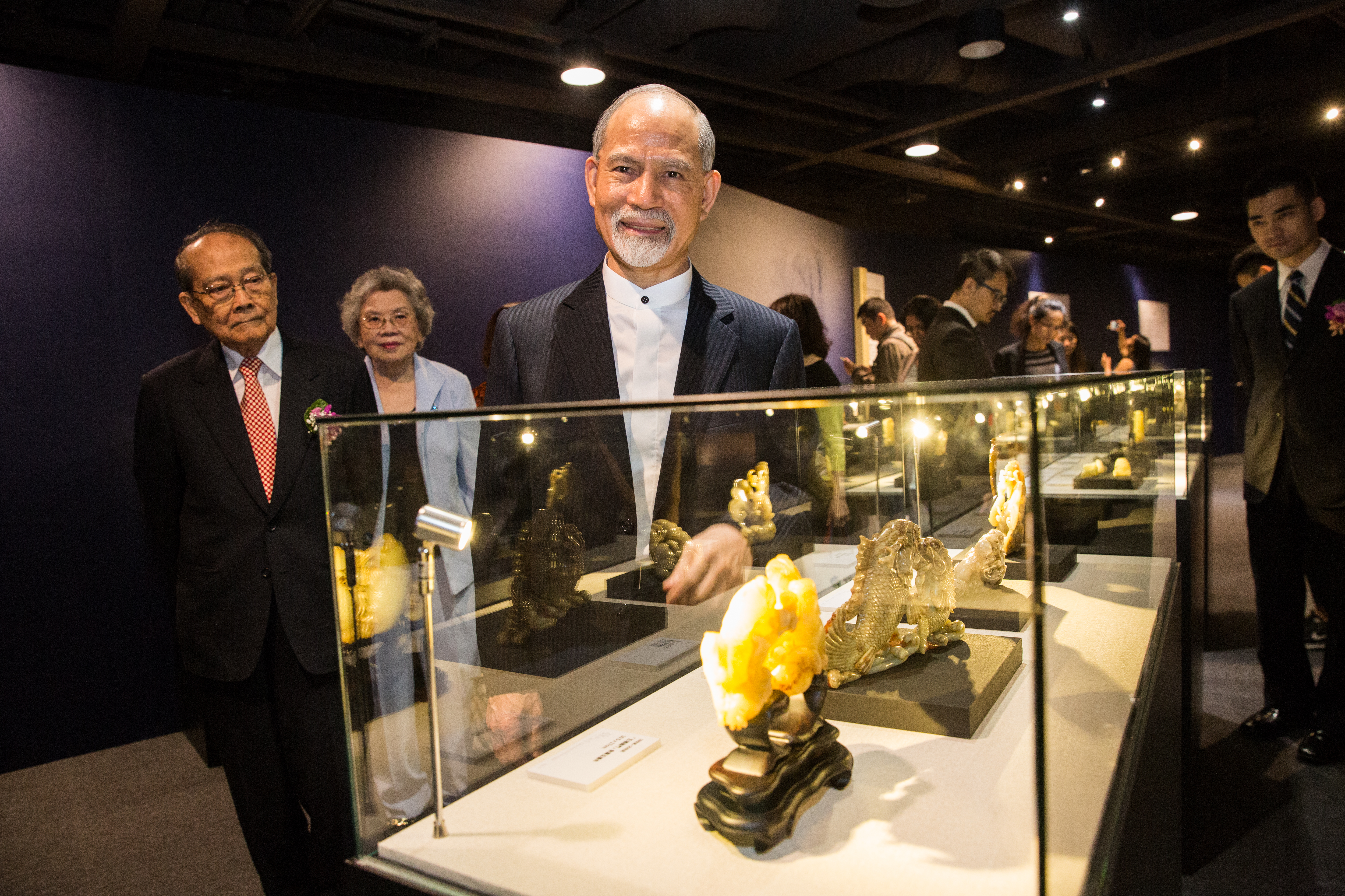 顏元博是台灣魚形玉器最有系統、最完整的收藏家。