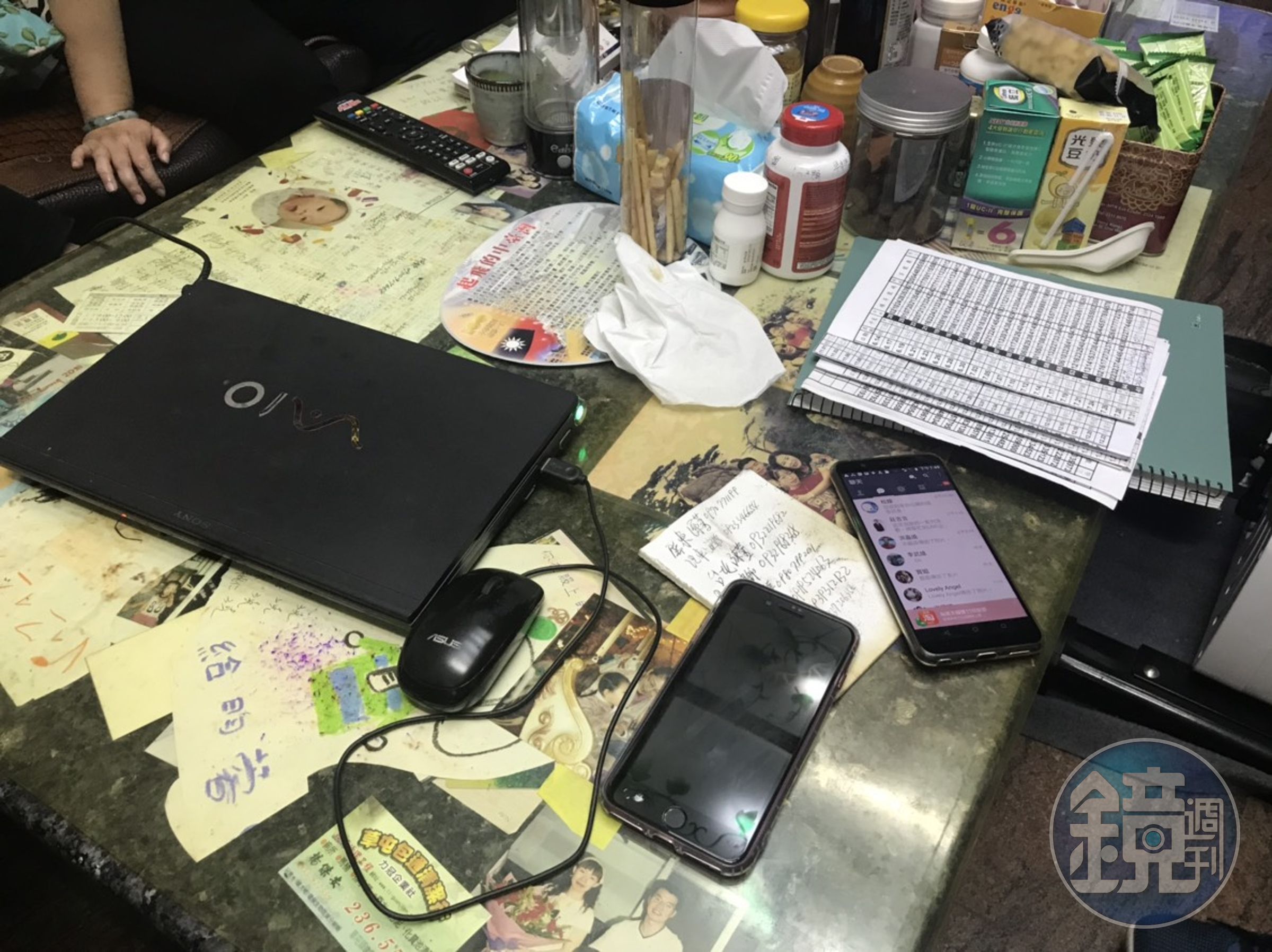 嘉義市、彰化縣警局查獲經營選舉賭盤。（刑事局提供）