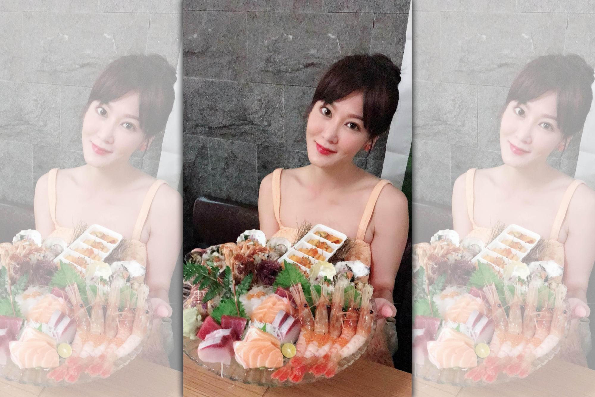 邱琦雯特愛海鮮美食,好胃口常嚇壞友人。(艾迪昇提供)