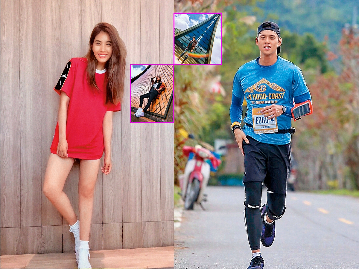 雷瑟琳（左）近來打扮偏運動風，原來是受到新歡影響；29歲的牟磊（右）是知名網站的運動版編輯，188公分高大身型非常亮眼。（翻攝自雷瑟琳、牟磊IG）