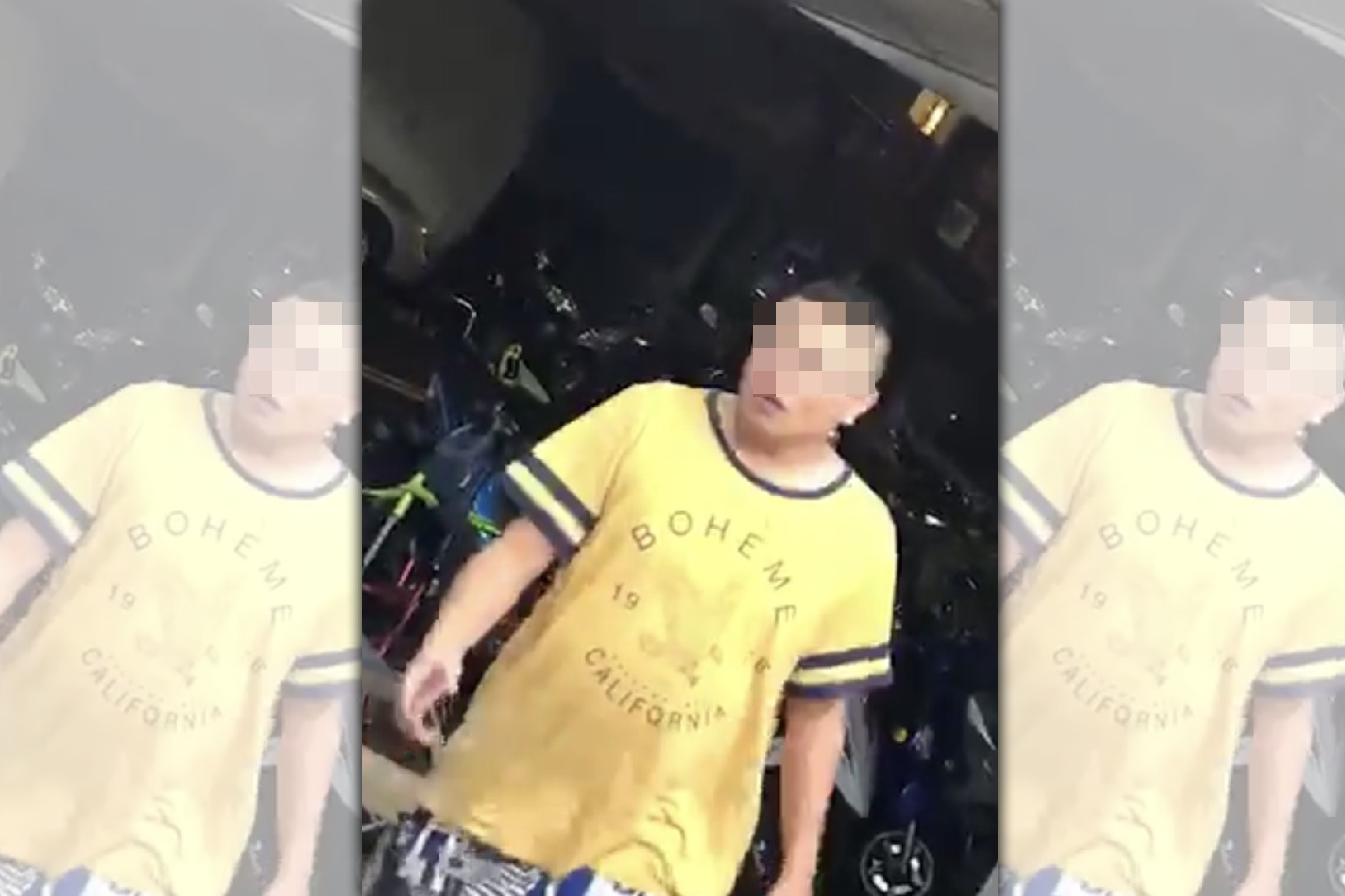 警方昨晚在板橋懷德街逮捕選舉大盜中的廖姓嫌犯。（警方提供）