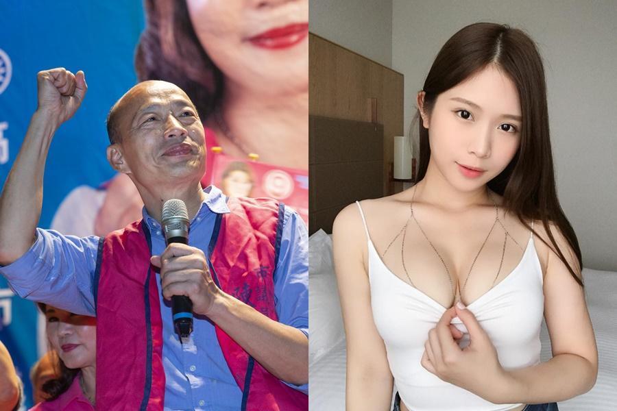雞排妹上政論節目評論韓流現象，直指韓國瑜說話就像直銷，給你遙不可及的夢想。（右圖翻攝自雞排妹ili鄭家純臉書）