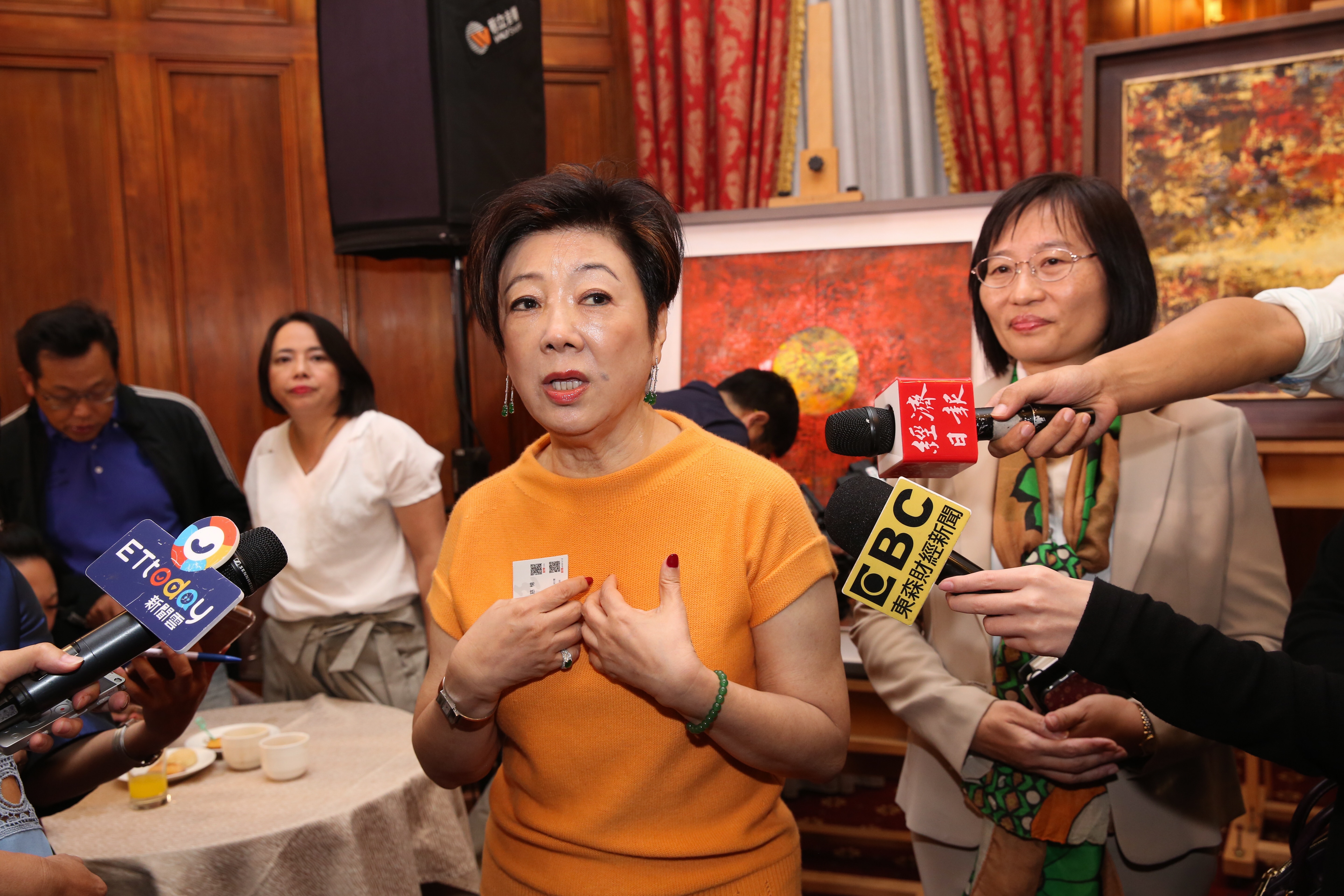 張淑芬說，如果遇到中國國家主席習近平的夫人彭麗媛，她會很自然的和她聊天、閒話家常。