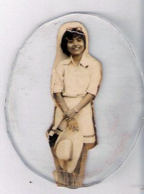潘靜竹18歲時剪下留存的照片。（潘靜竹提供）