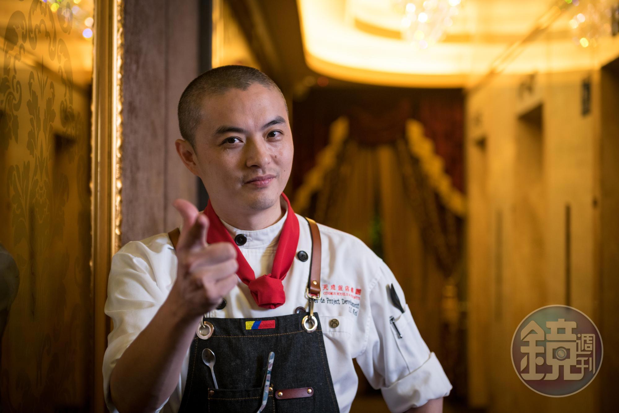 「天成飯店集團」西餐行政副總主廚魏景振結合從法國藍帶廚藝學院畢業的專業及米其林餐廳見習的視野,擅長創意料理。