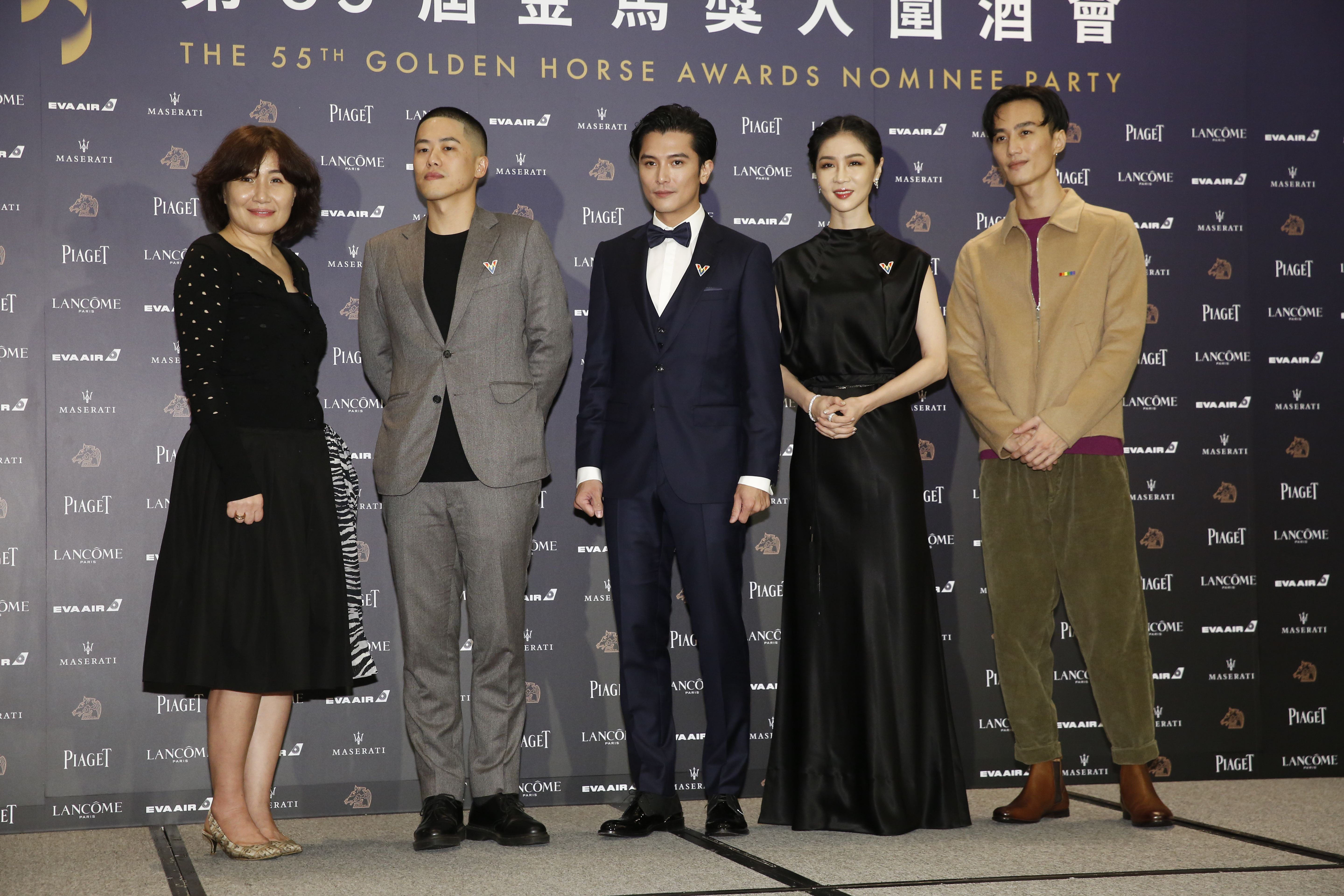 邱澤、謝盈萱、導演徐譽庭、許智彥、李英宏到場金馬入圍酒會。