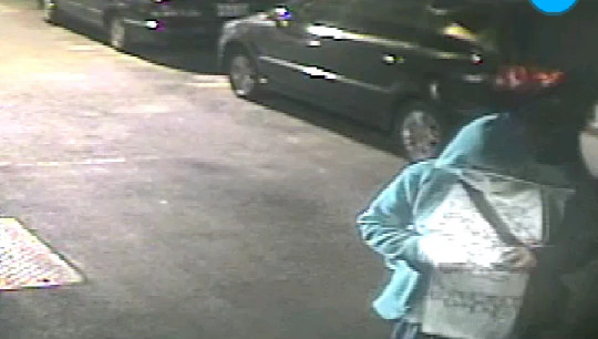 林姓犯嫌作案時的畫面全被監視器所拍下。（翻攝畫面）