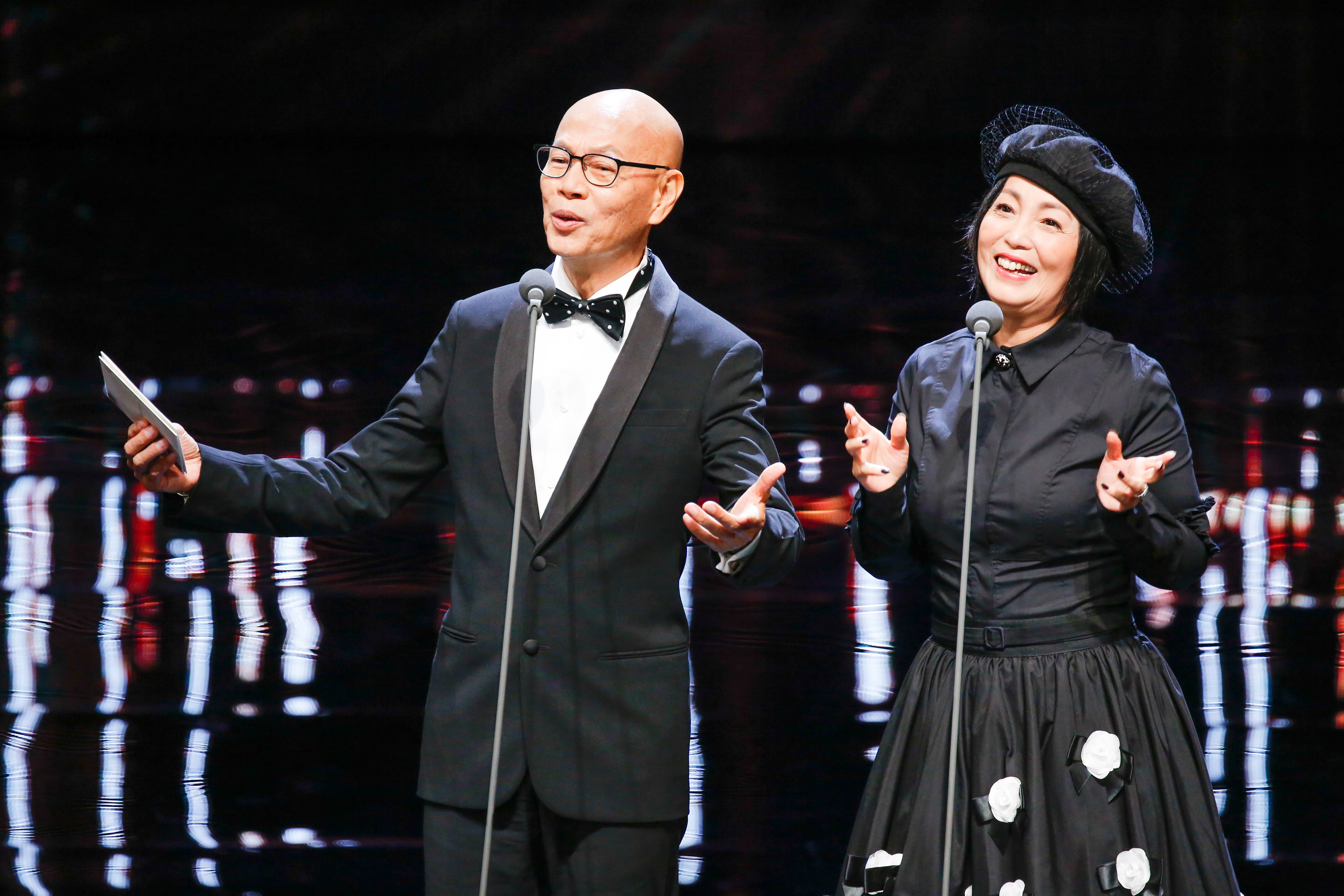 港星羅家英和苑瓊丹這回來台頒發最佳男、女配角獎，兩人在台上妙語如珠。