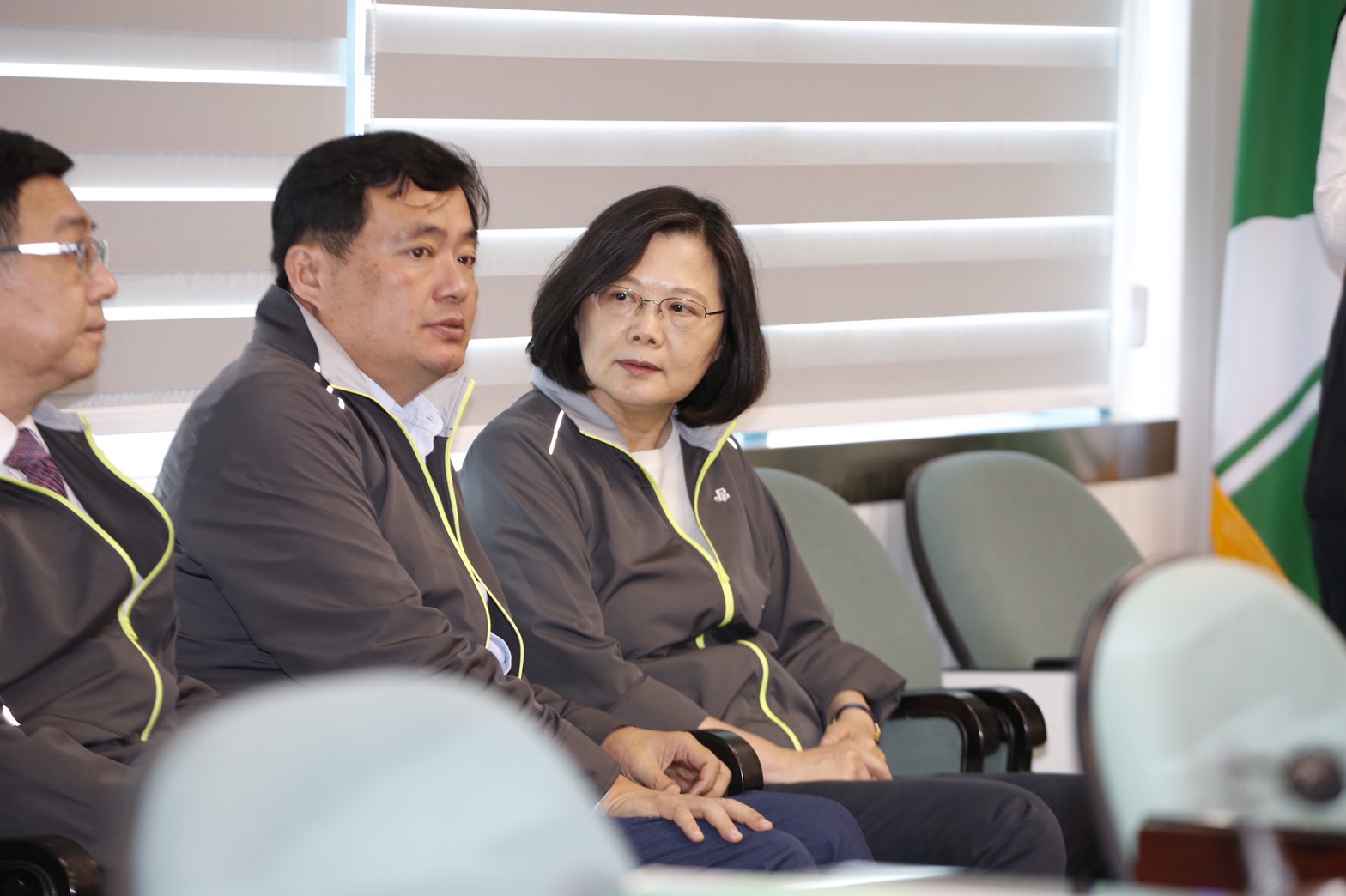 民進黨主席蔡英文出席中常會。