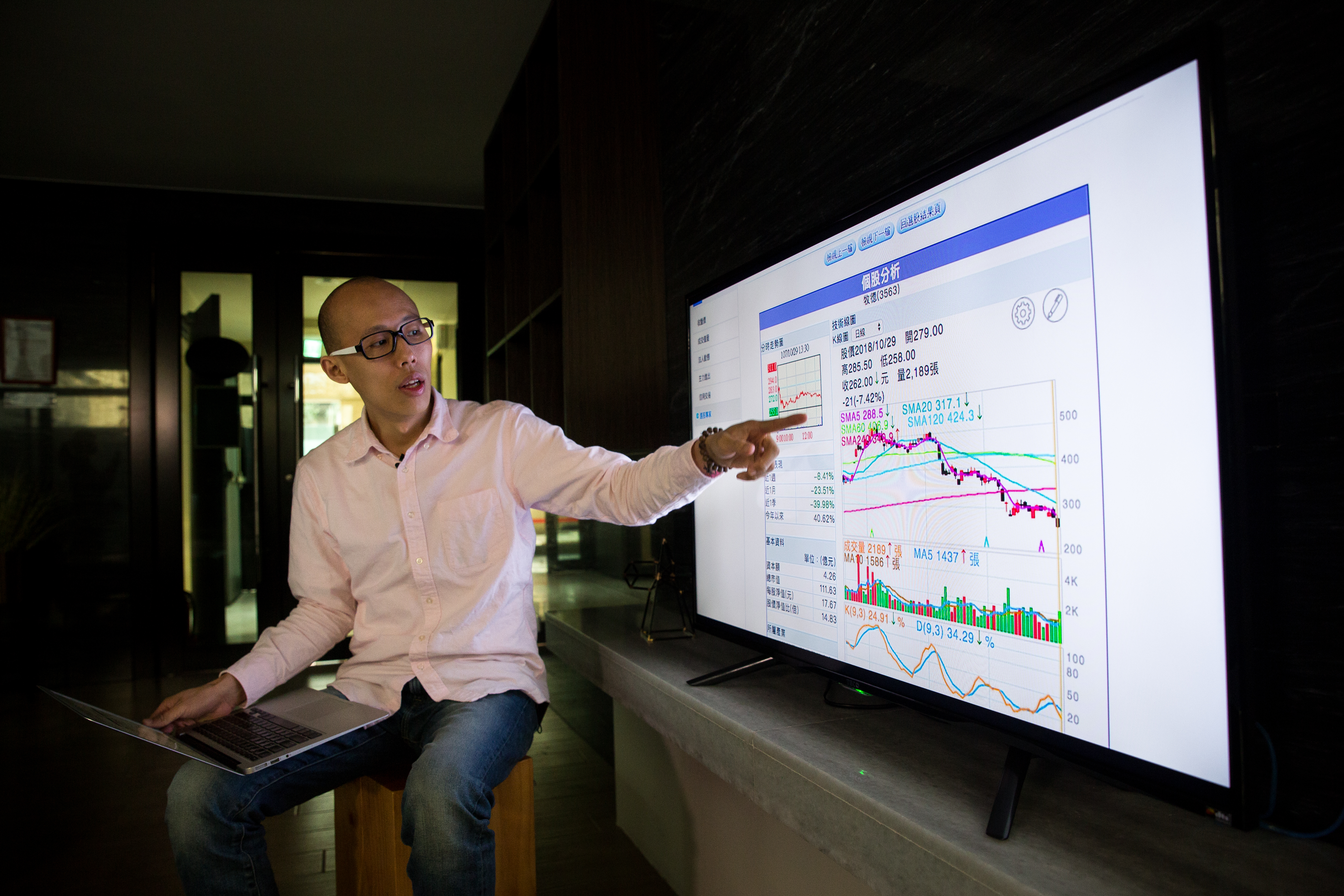 過去發生投資賠錢時，江禮安坦言曾嚇到全身發抖，但學佛後讓他專注力提升，看行情也更準確。