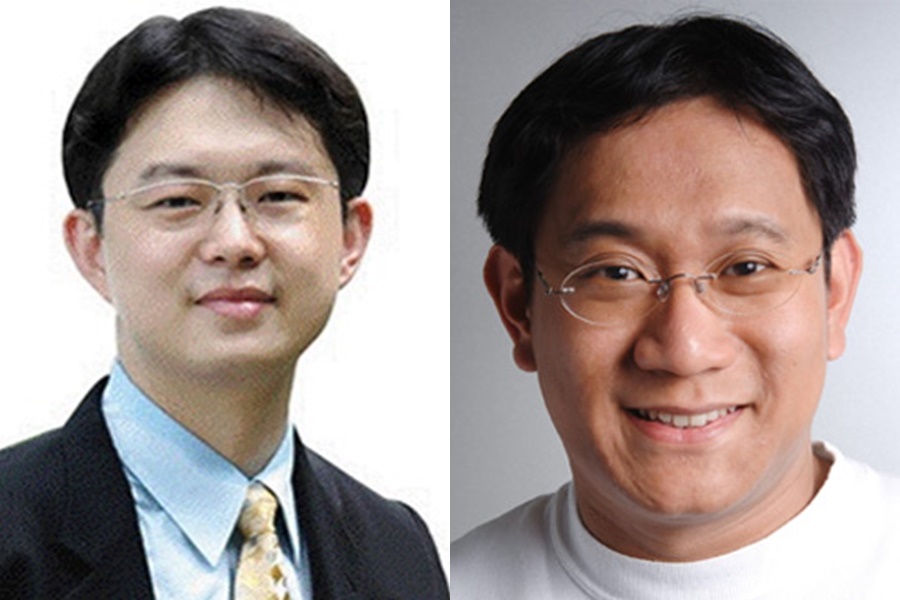 為雲林斗南農會出書的豐年社，意外捲入選舉風波，導致社長汪文豪（右）遭農委會副主委李退之（左）要求「自動請辭」。（圖取自農委會、豐年社）