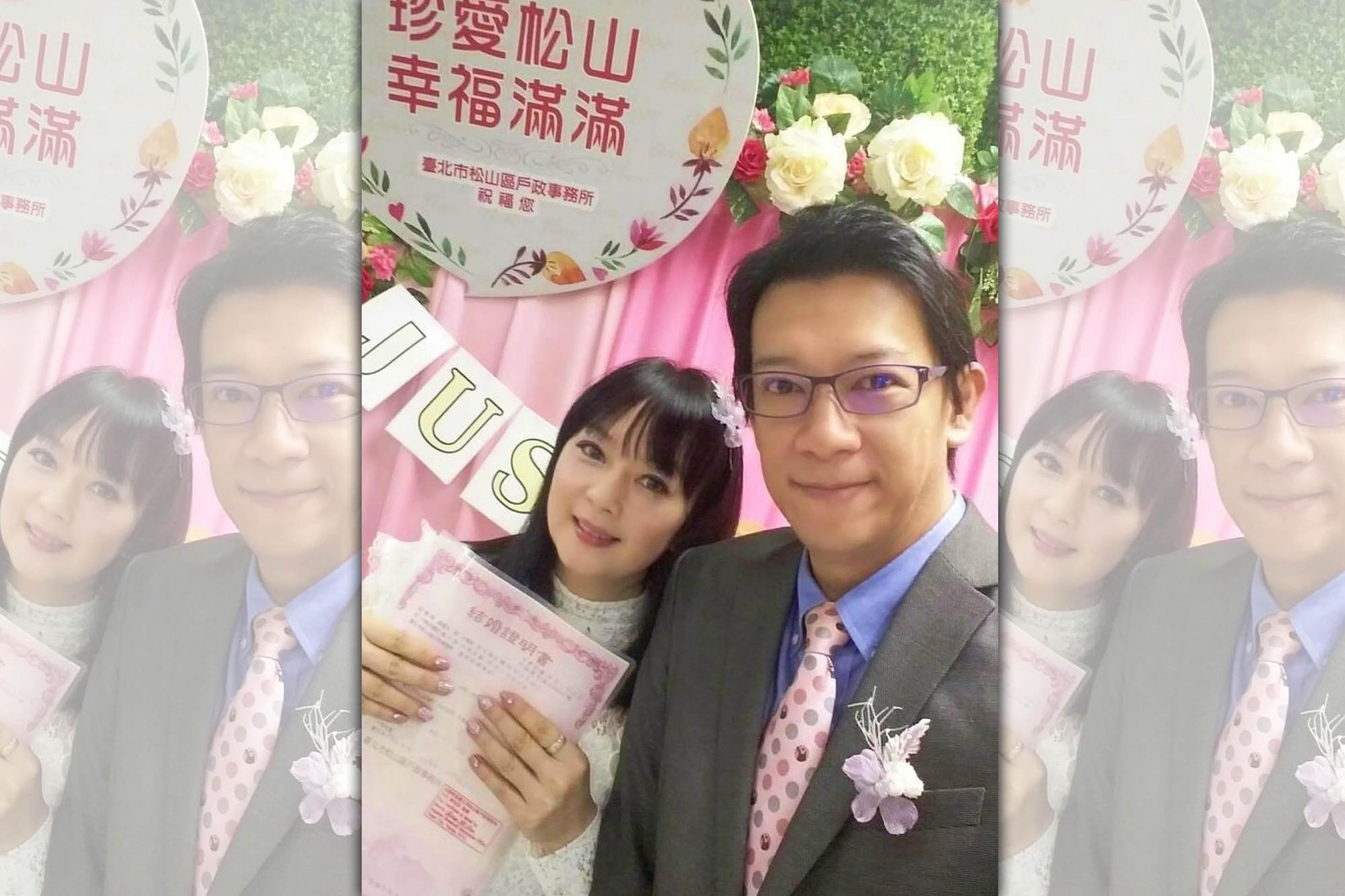 谷懷萱在臉書秀出和徐展元的合照，笑說之所以選在11月22日，是因為好記。（翻攝自我是谷懷萱粉專）