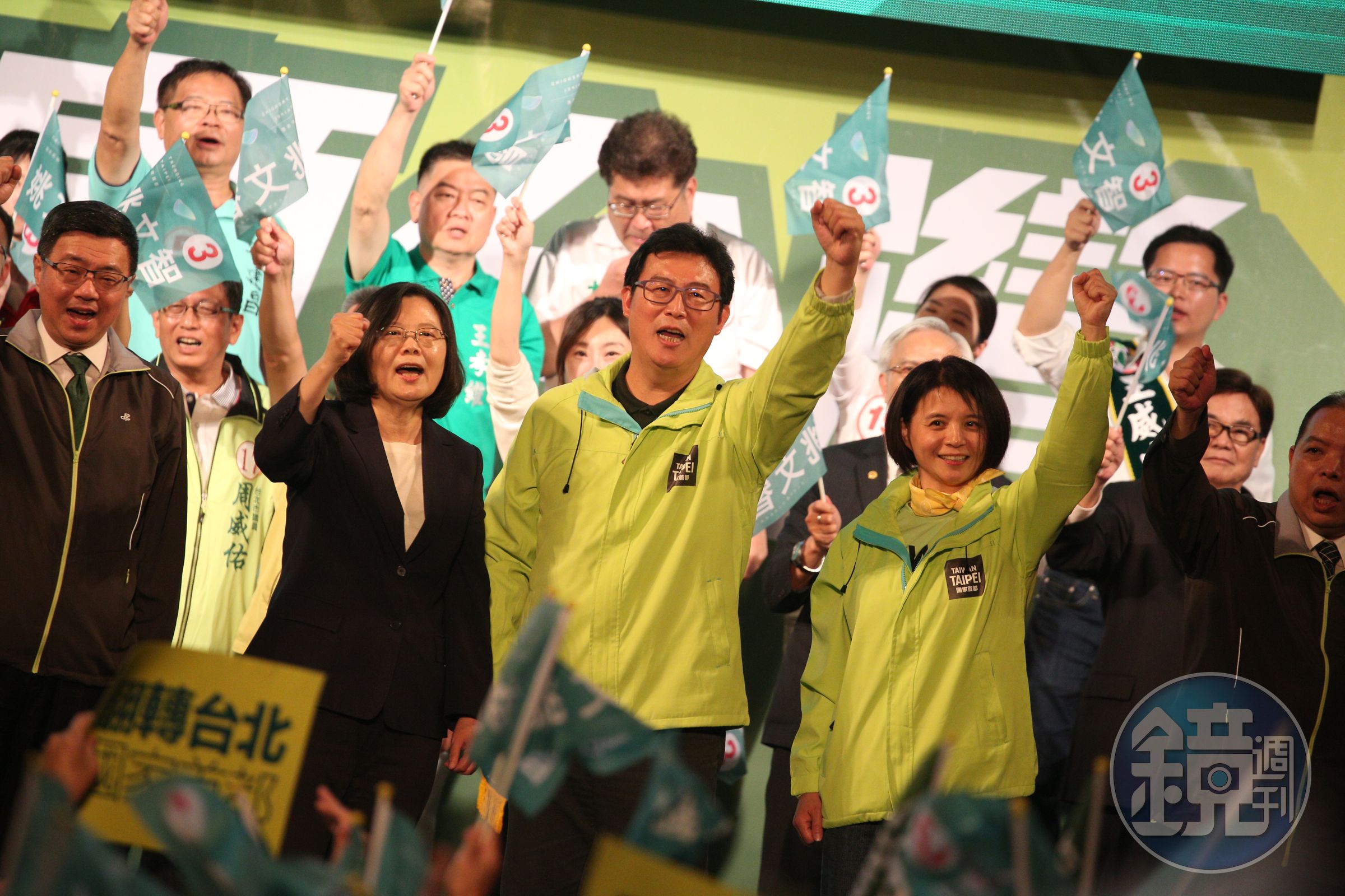 總統蔡英文明晚選前之夜將在台北市壓軸為姚文智站台。