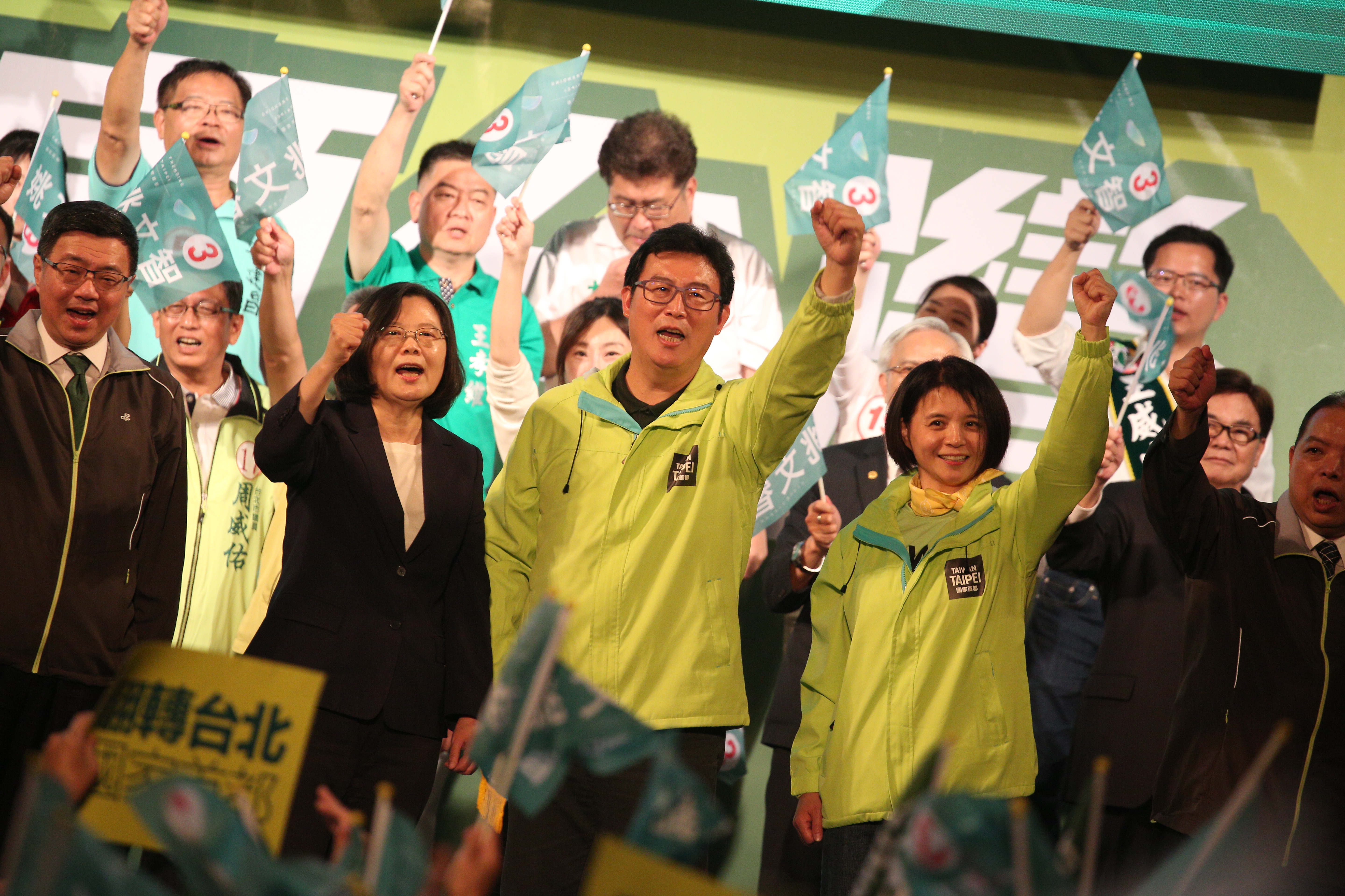 總統蔡英文明晚選前之夜將在台北市壓軸為姚文智站台。