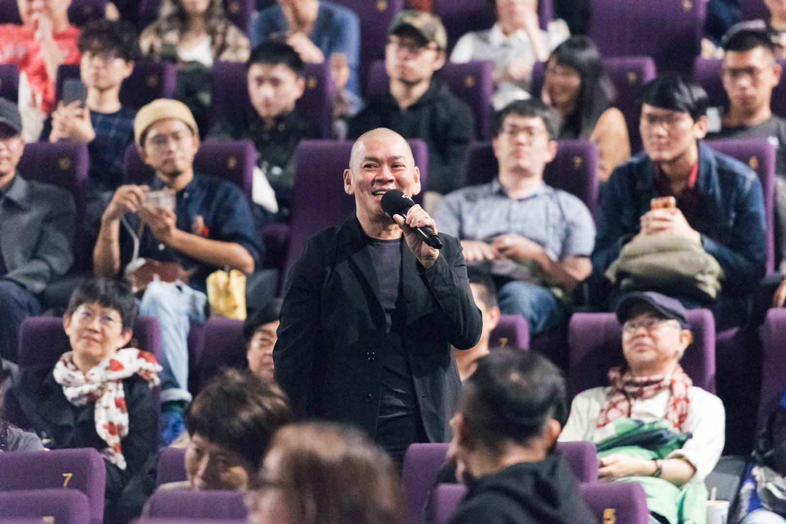 蔡明亮以開「mini concert」的彩蛋模式來為金馬影展閉幕片做映後活動，一連演唱了3首歌。（金馬執委提供）