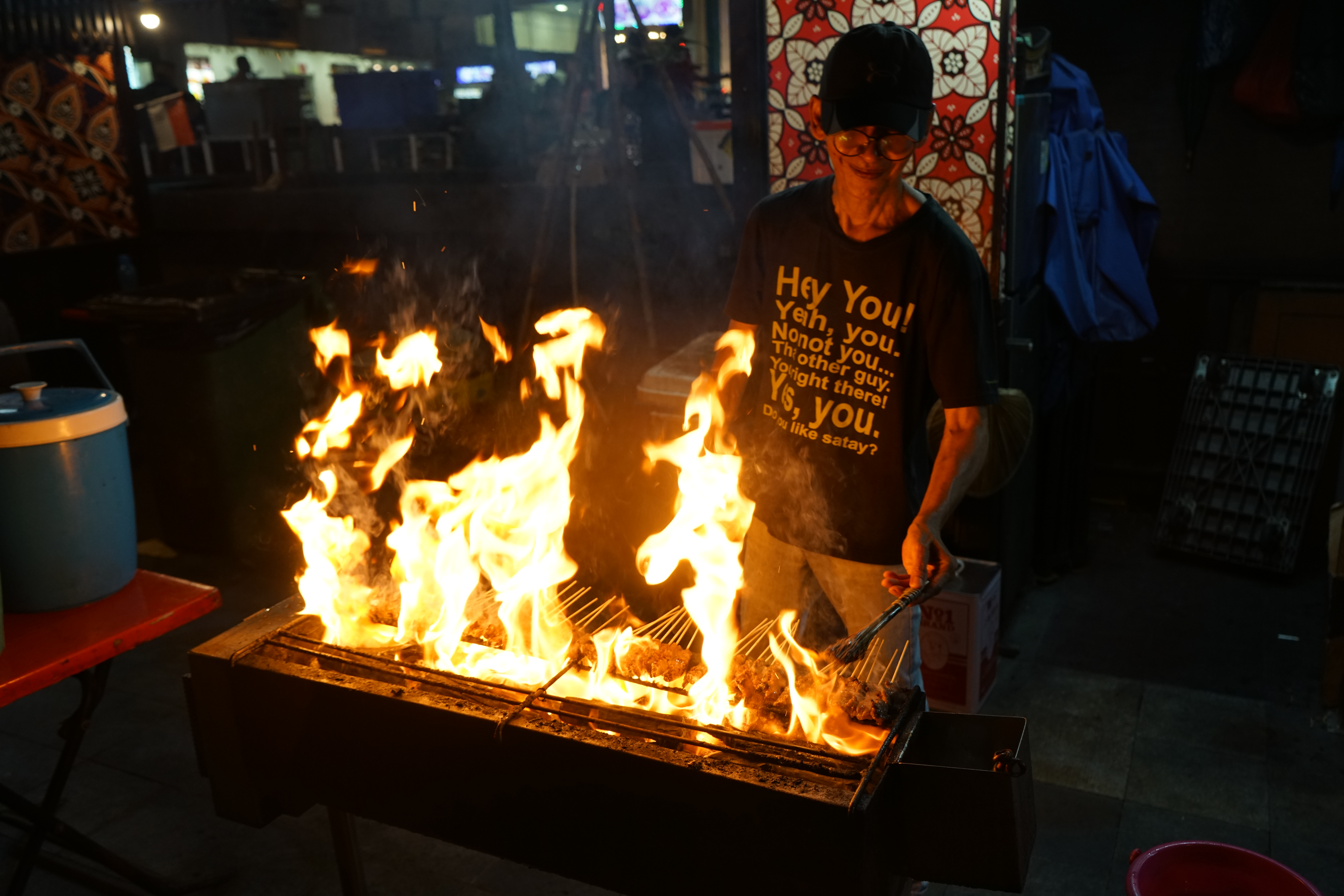 「老巴剎美食廣場」最出名的美食就是沙嗲。