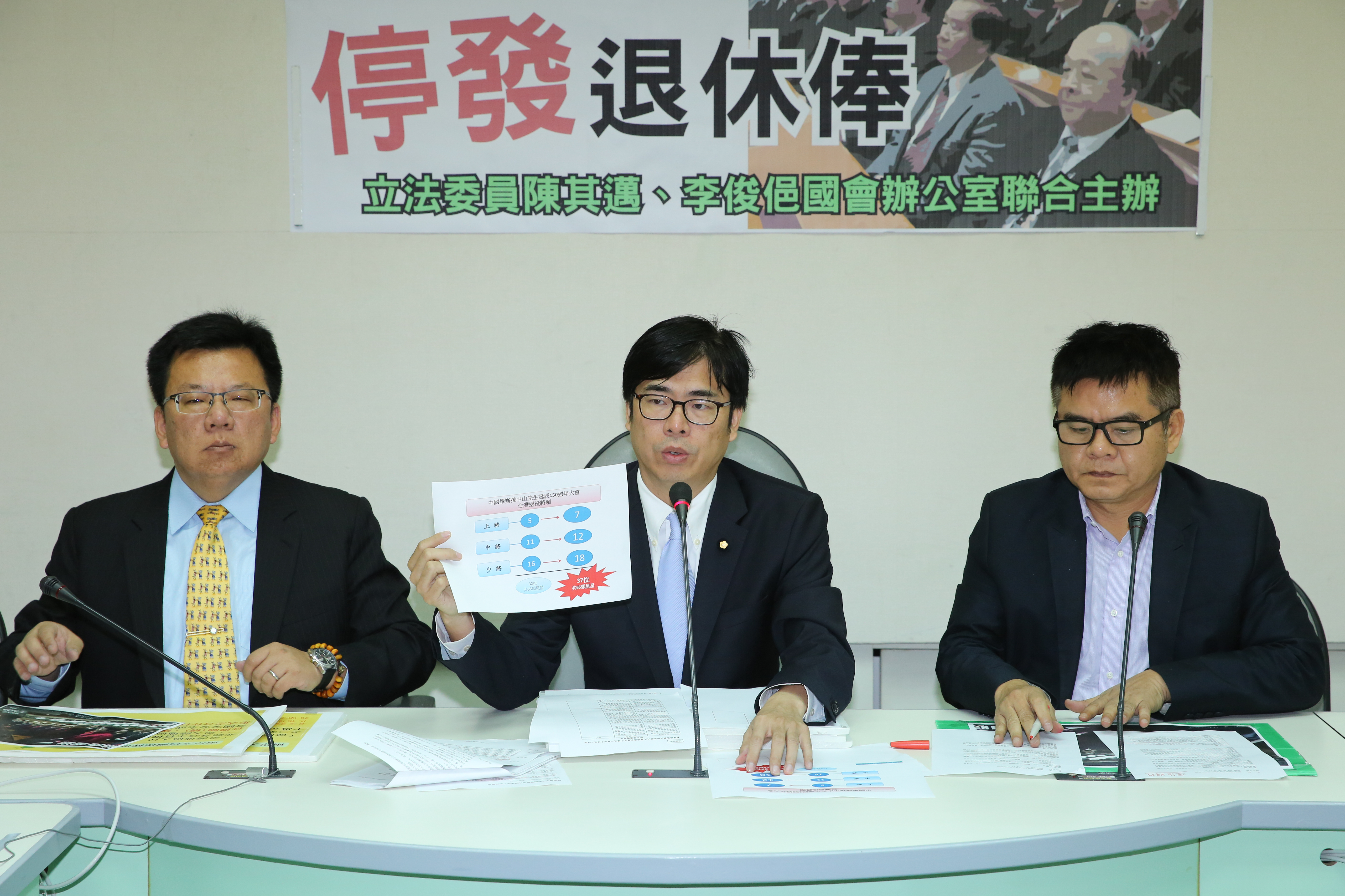 為了參選高雄市長，陳其邁（中）辭去立委職務，最終仍落敗。他曾任5屆立法委員，質詢犀利。