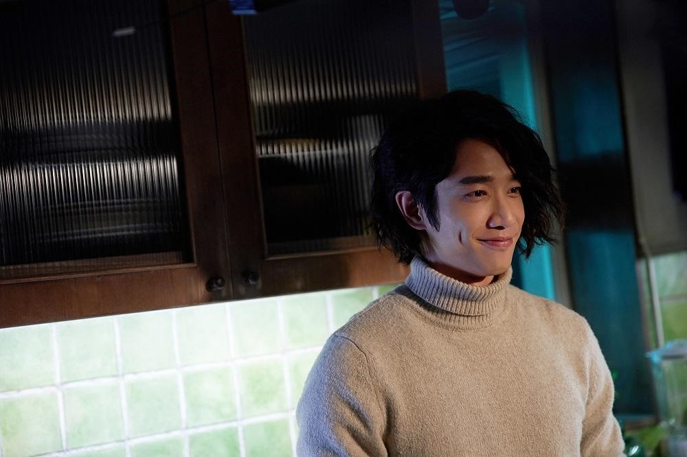 劉以豪笑著演悲傷戲展現奇特的魅力，讓林孝謙印象深刻。（傳影互動提供）