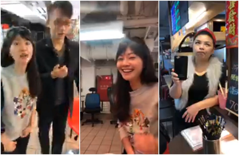 高嘉瑜南港謝票遇到完全不認識她的路人民眾。（翻攝自高嘉瑜臉書直播）