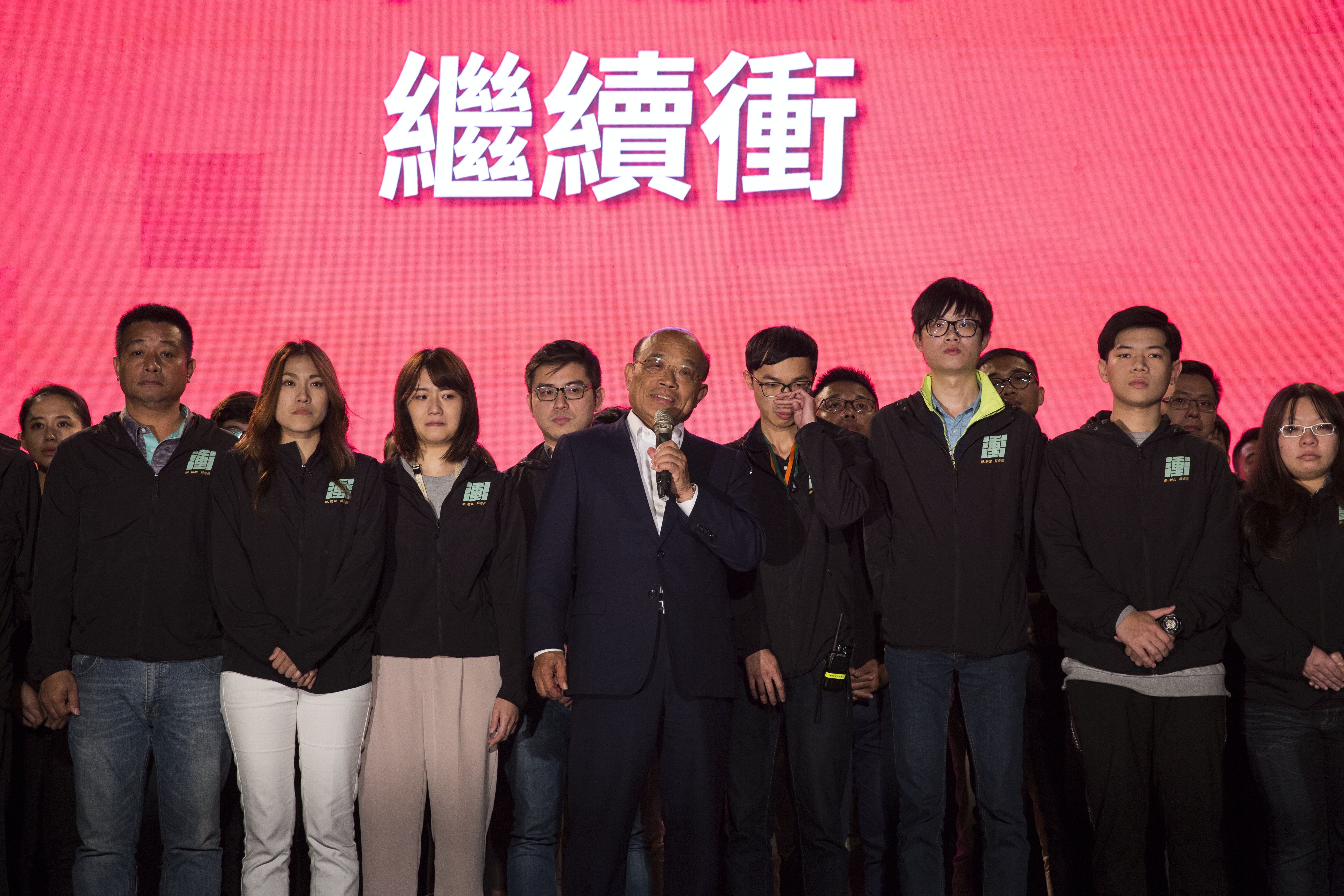 蘇貞昌在新北市長選舉中落敗，不過他自認這次選得很努力，所以不會說自己努力不夠。