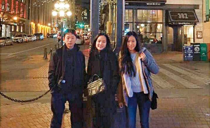 韓國瑜膝下有2女1子,都因這次選戰獲得注目。姐弟目前都在加拿大求學。左起韓天、韓冰、韓青。(翻攝自韓青臉書)