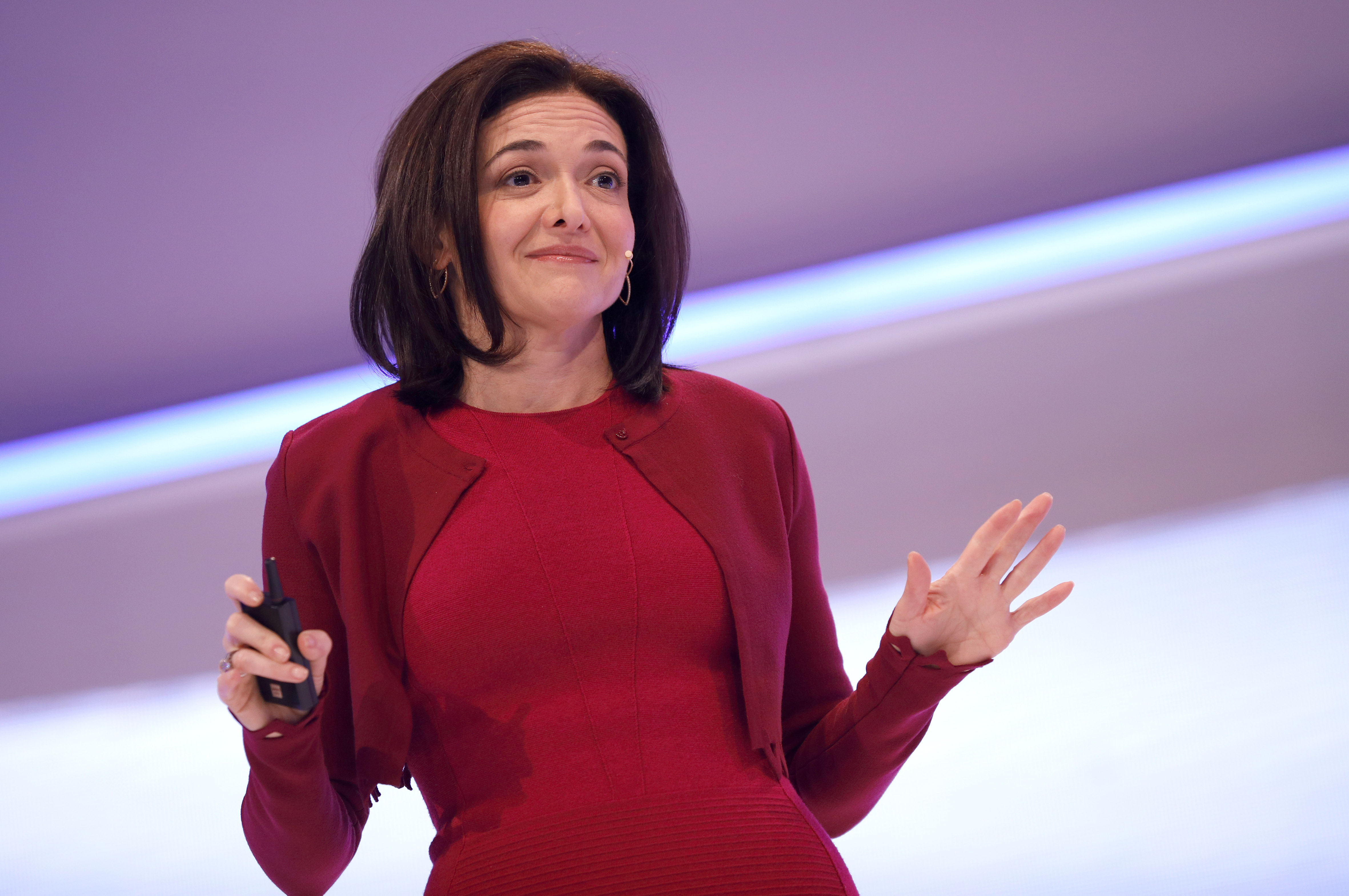 2017年9月13日，臉書營運長桑德伯格出席德國科隆行銷與廣告大會。（東方IC）