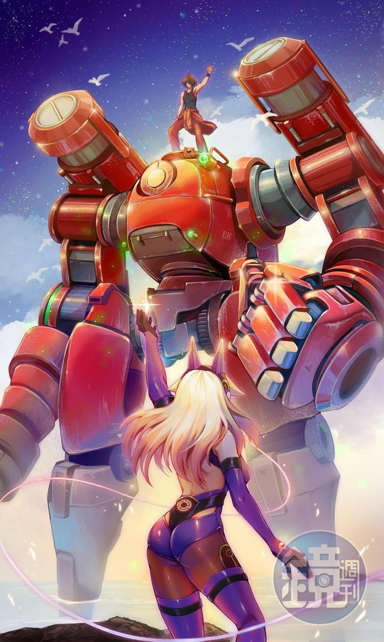 《重甲機神Baryon》集結30位新生代動畫工作者和大學生，耗費近2000萬元、歷時4年才完成。  （乾坤一擊公司提供）