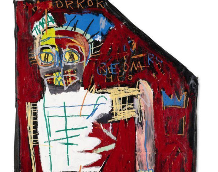 巴斯奇亞的拼貼畫《紅人一號》(網路截圖,artnet)