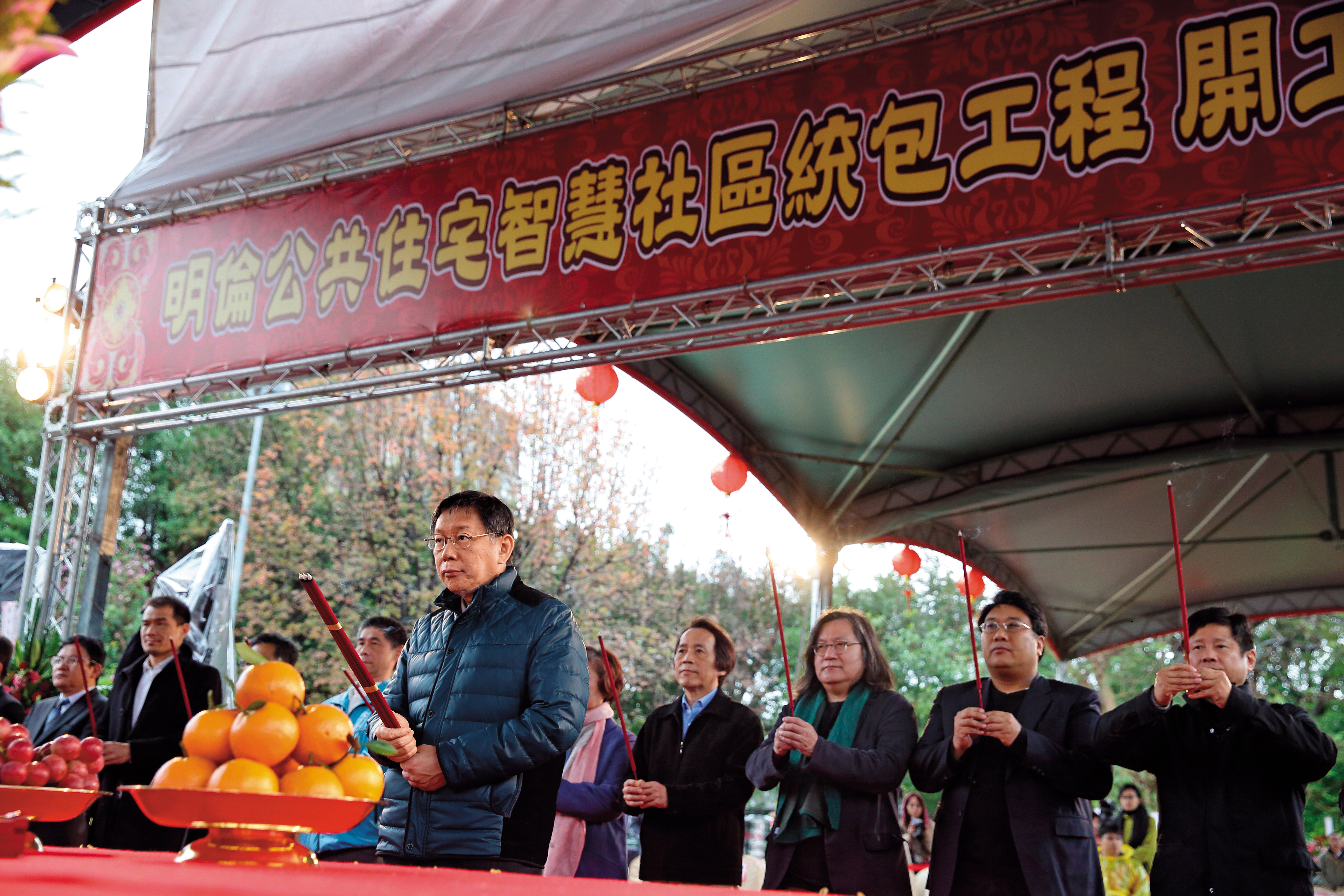 明倫公宅是台北市長柯文哲上任的第一項公宅規劃案,去年3月他親自參與動工剪綵。