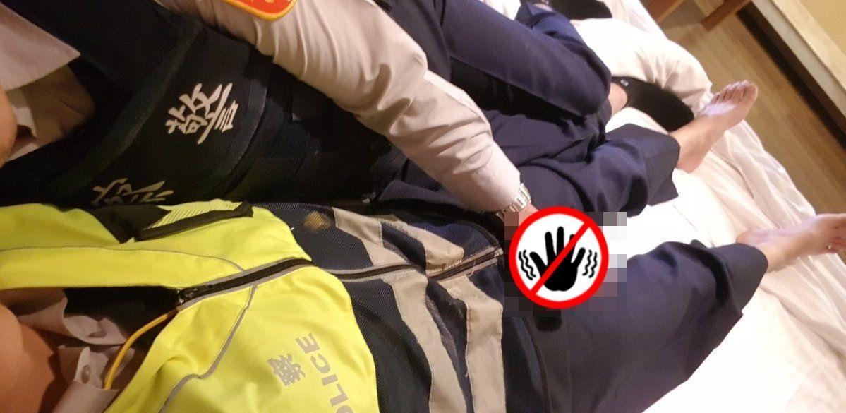 日前在網路上流傳的警察不雅照，引起熱議。（翻攝網路）