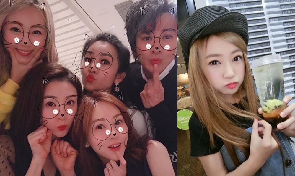 丫頭人脈超廣，和男神孫耀威同框賣萌。（翻攝自詹子晴丫頭 小闆娘IG）