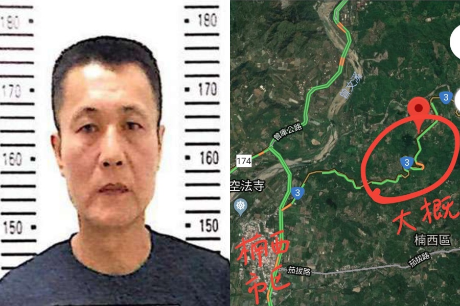 有殺人和偽造文書多項前科的陳宏宗，竟無預警的向2警開槍，可見是亡命之徒； 警方依據開槍怪客出沒地域進行搜山，誓言一定要抓出開槍殺警惡徒。（警方提供）