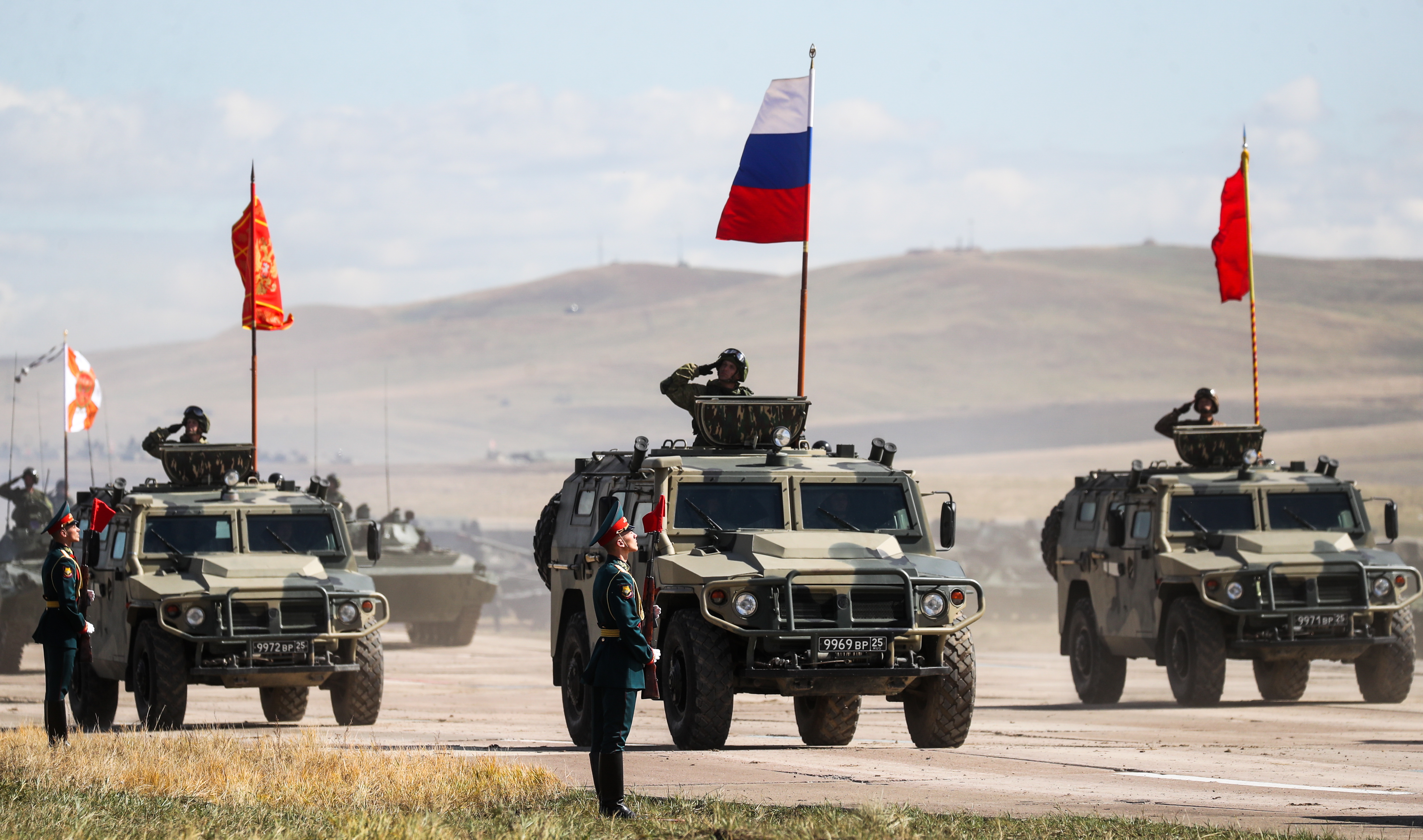 2018年9月13日，俄羅斯在貝加爾地區與中國、蒙古等國舉行的「東方2018」大規模聯合軍演。（東方IC）